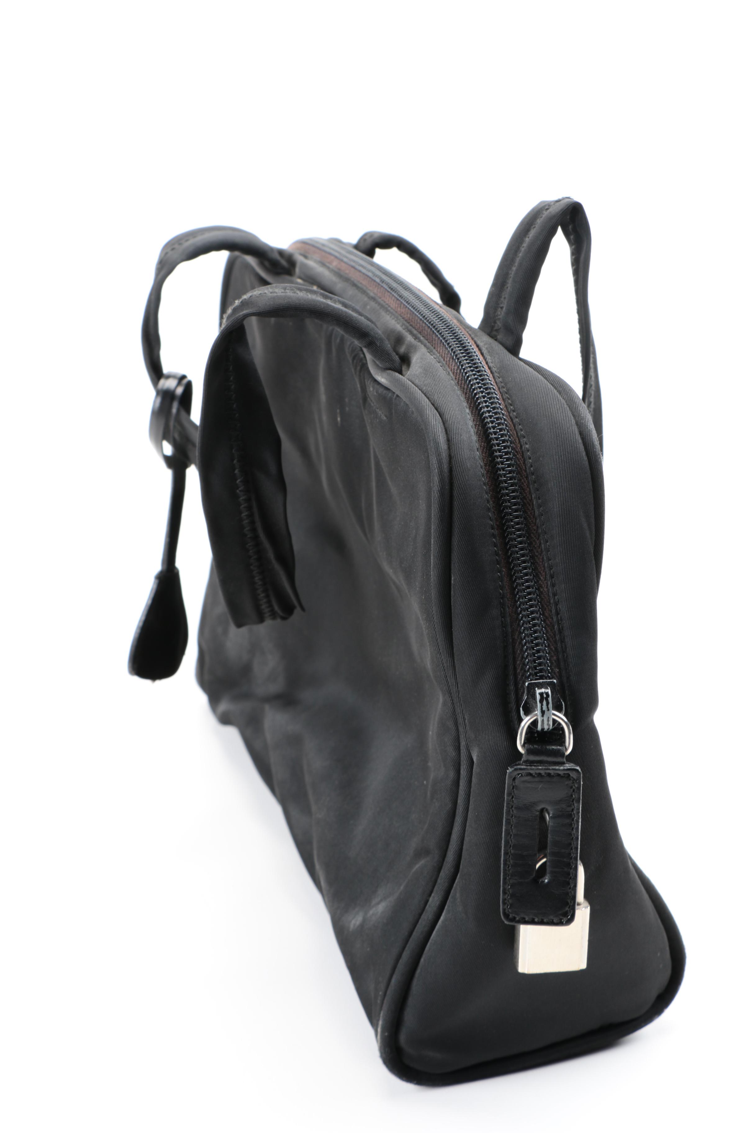 Prada Black Nylon Handbags and Wallet