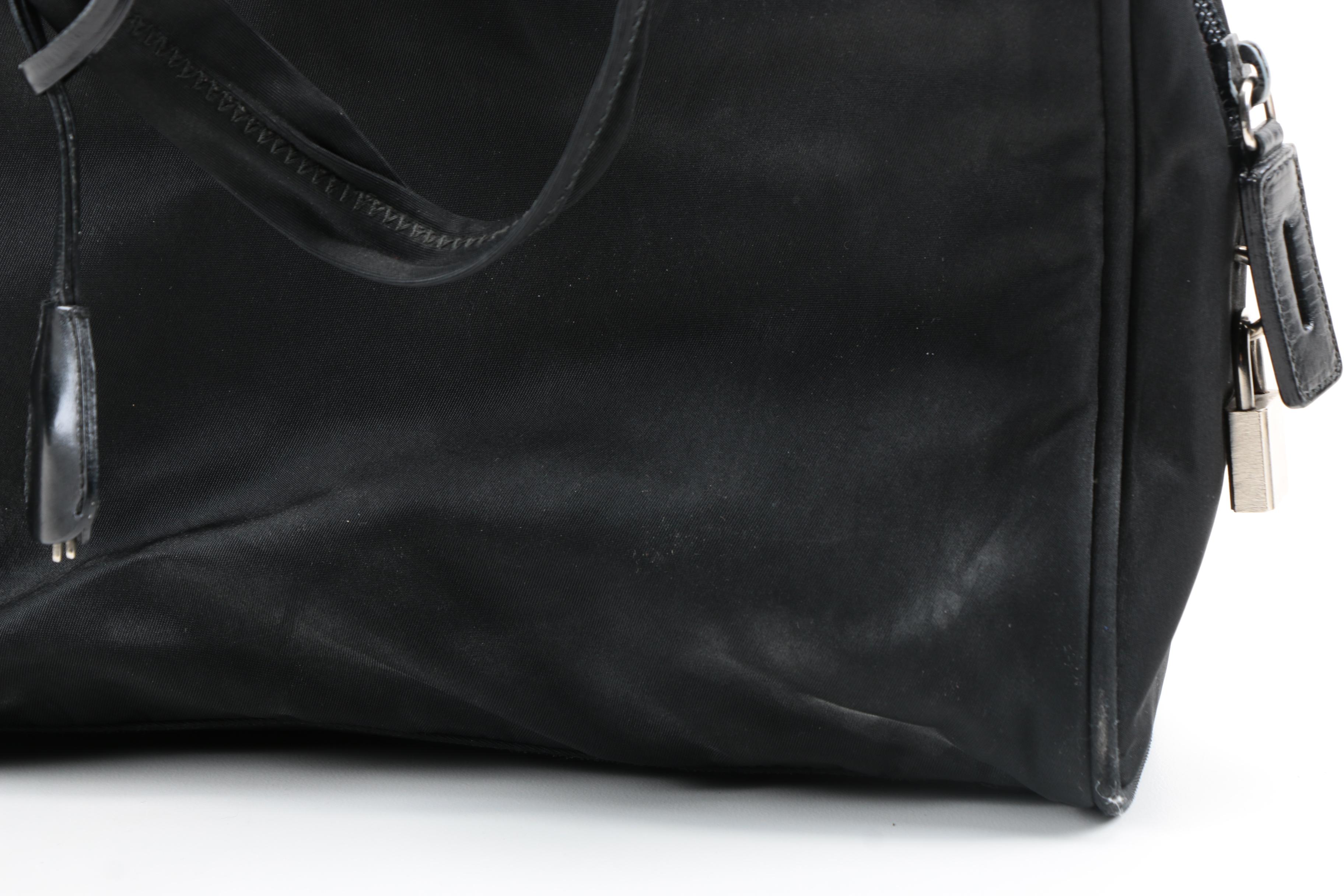 Prada Black Nylon Handbags and Wallet