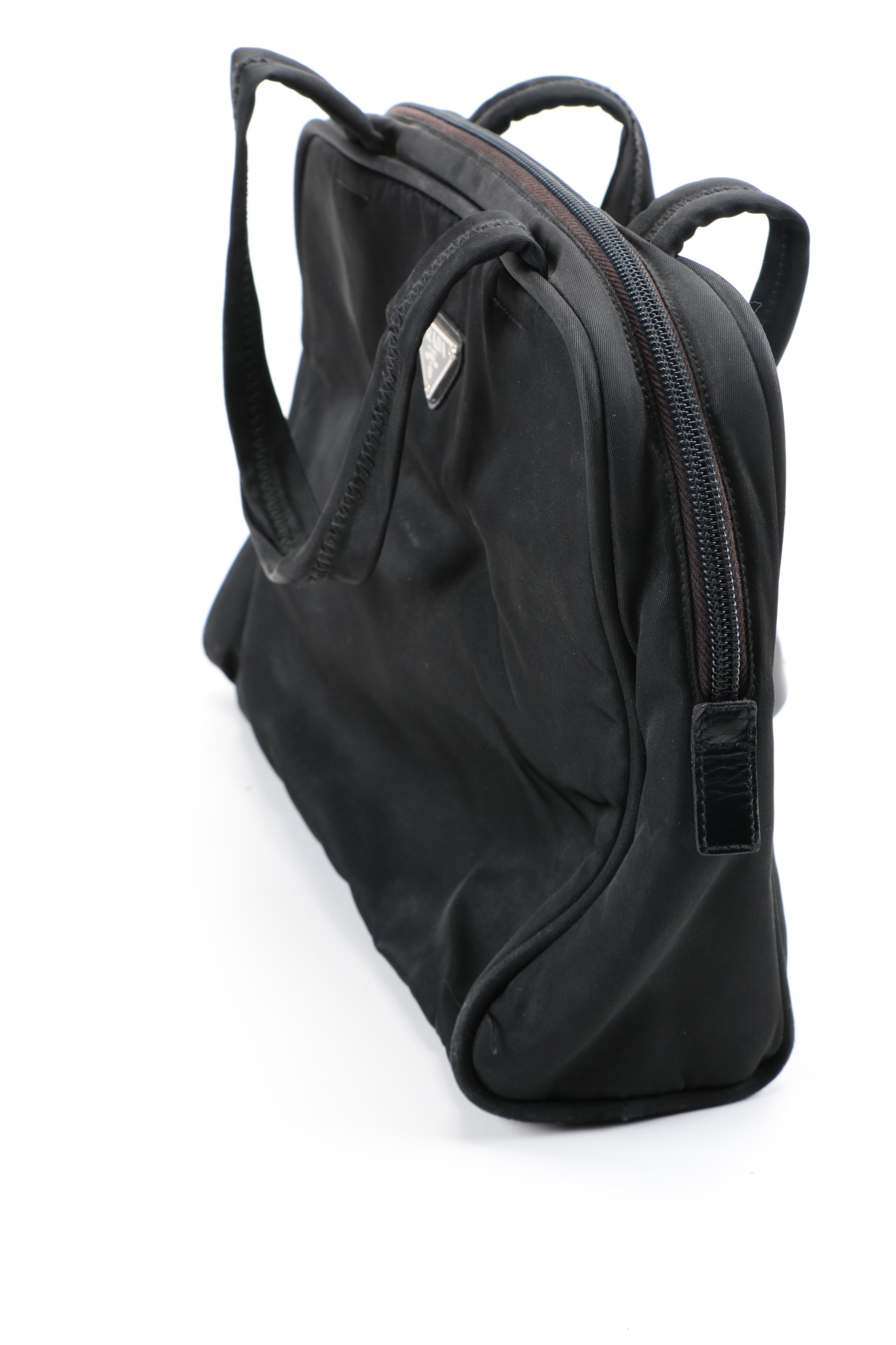 Prada Black Nylon Handbags and Wallet