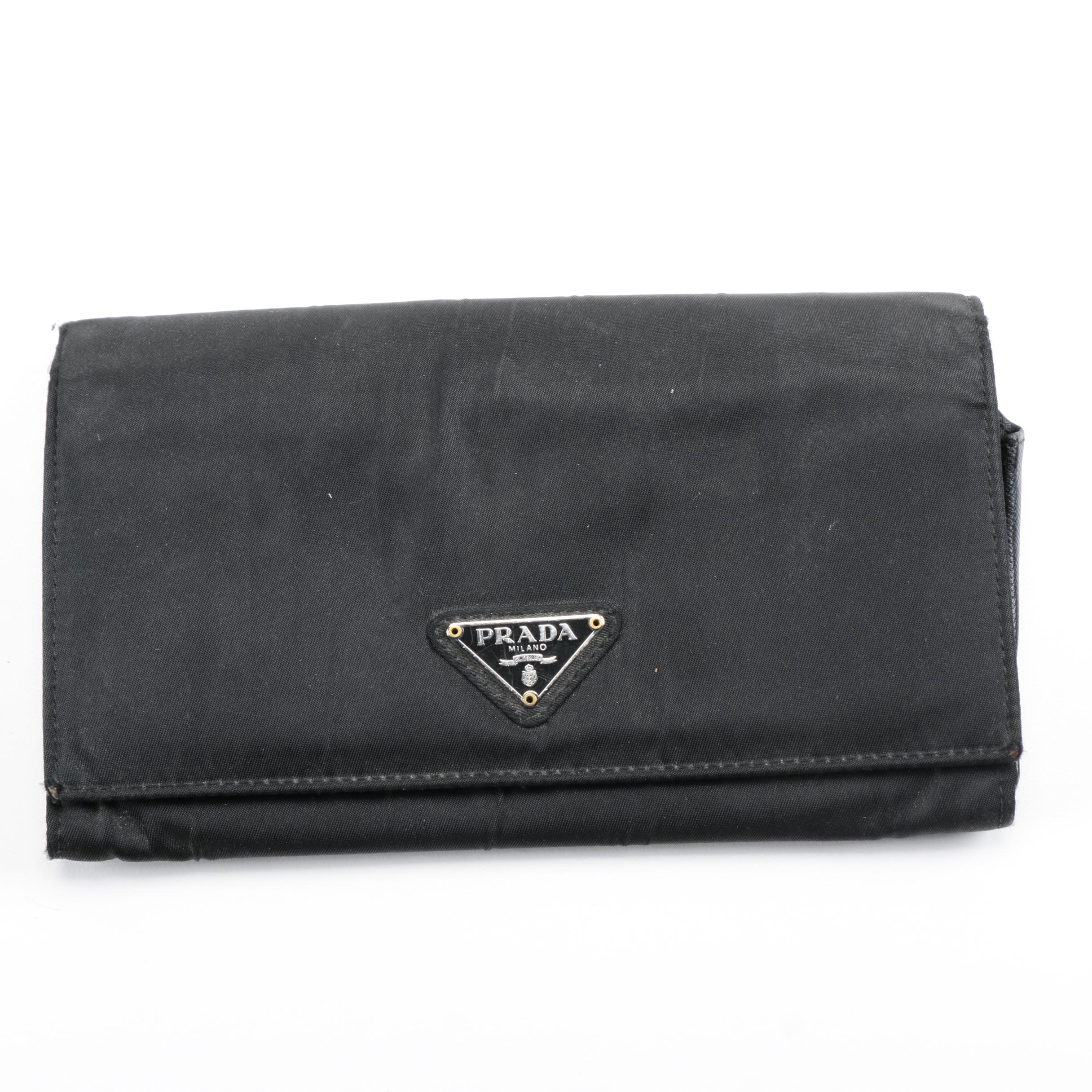 Prada Black Nylon Handbags and Wallet