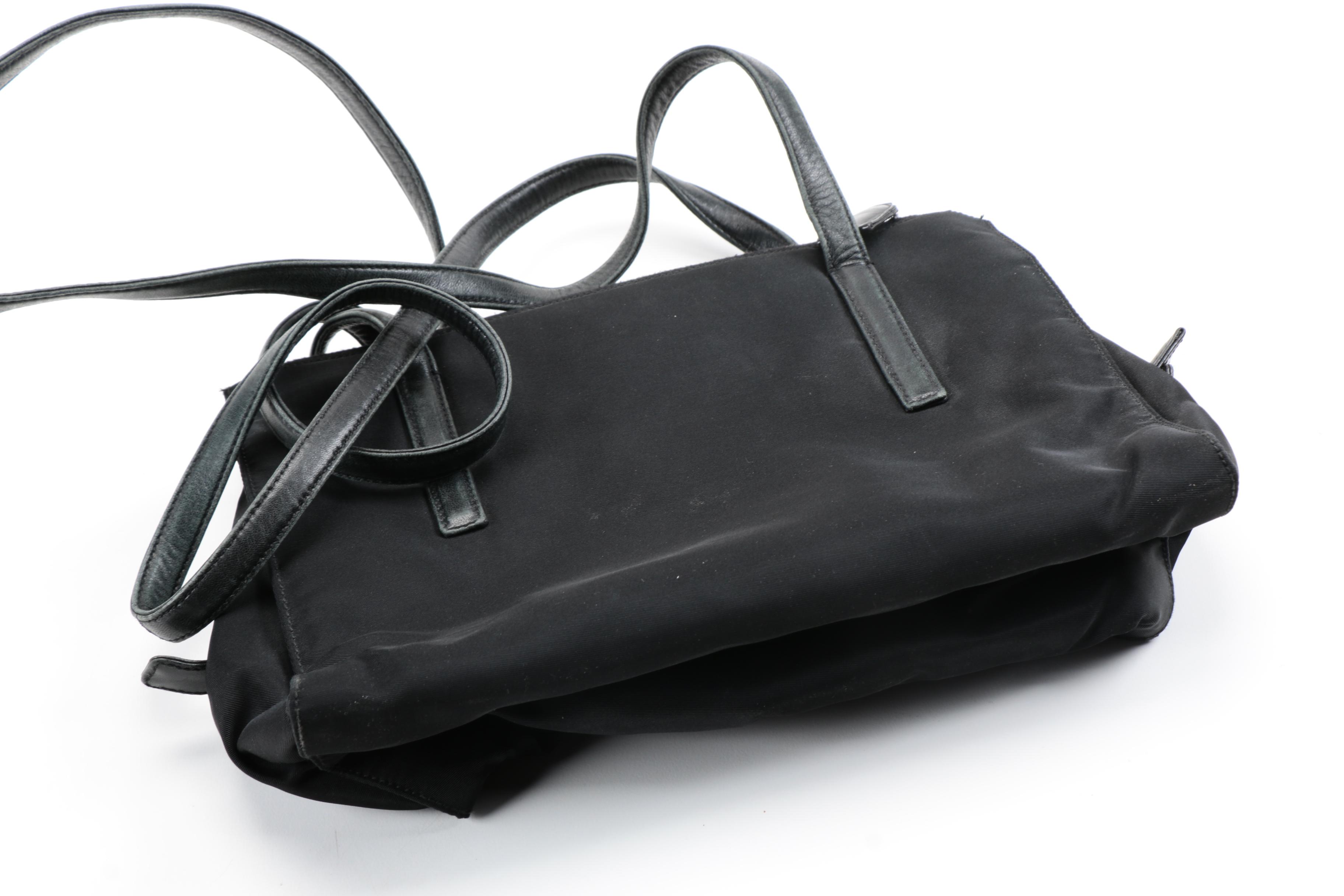 Prada Black Nylon Handbags and Wallet