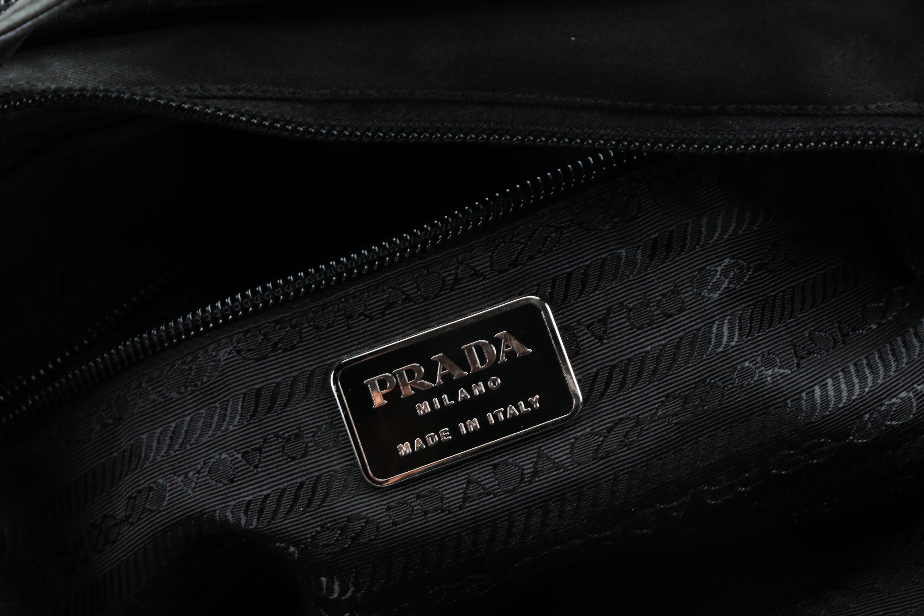 Prada Black Nylon Handbags and Wallet