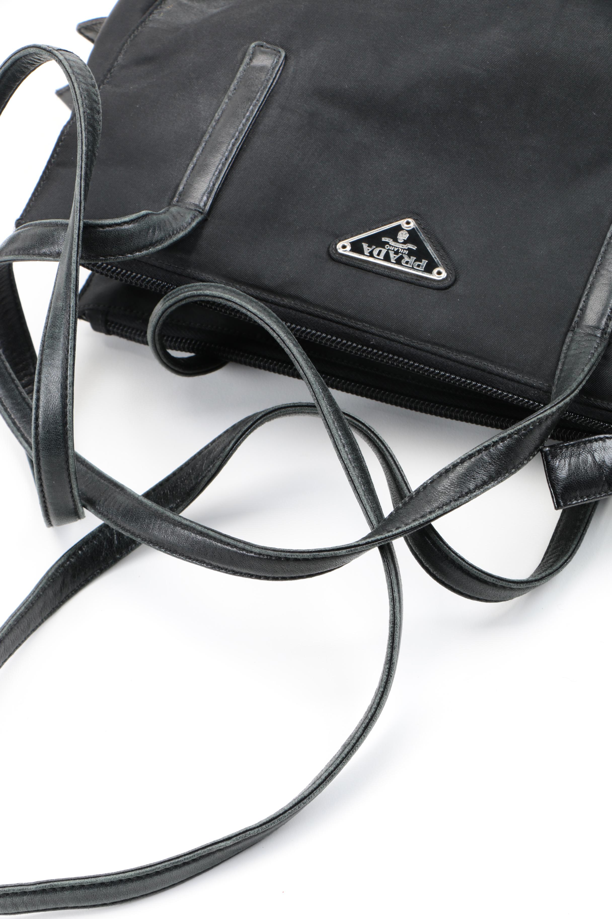 Prada Black Nylon Handbags and Wallet