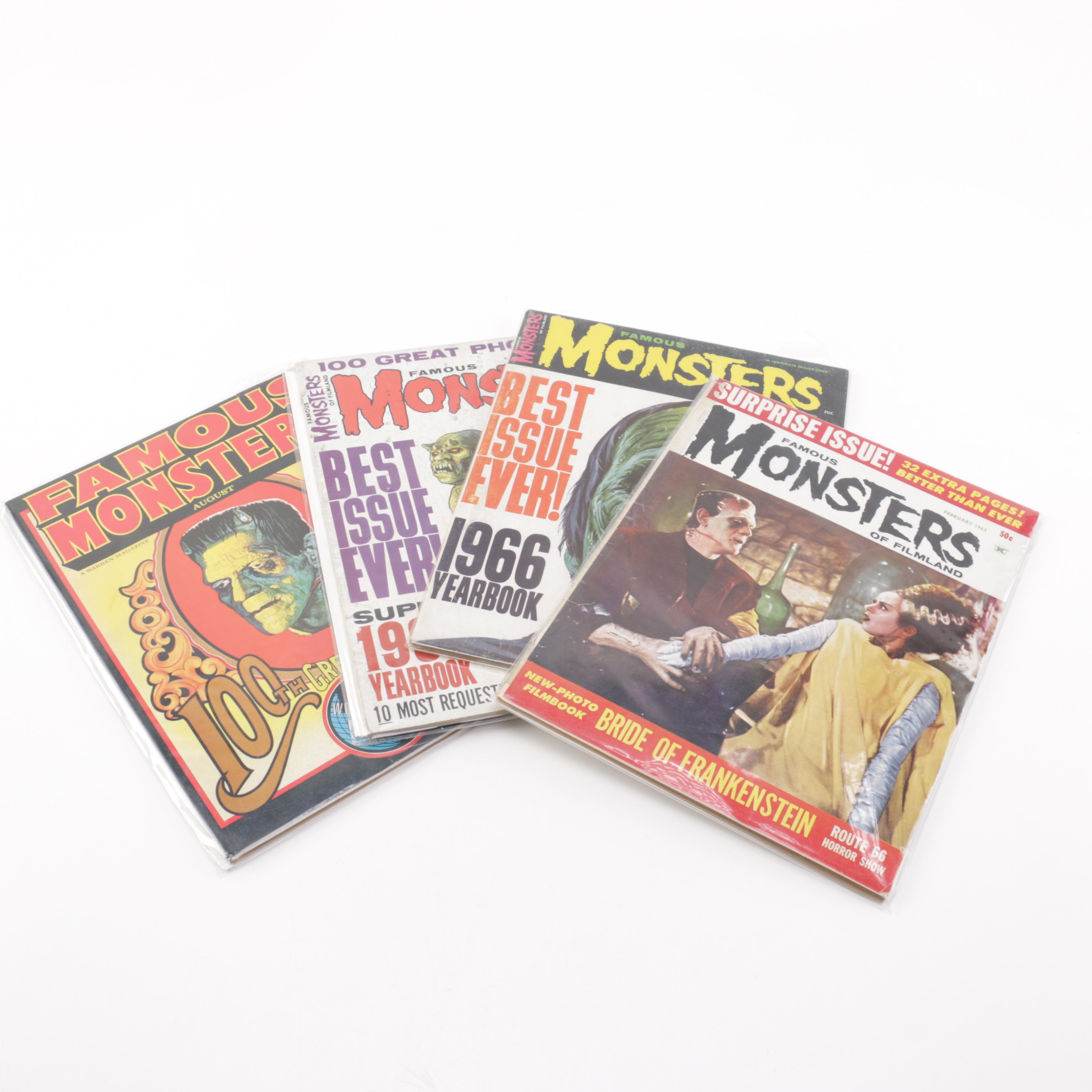 Four Vintage "Famous Monsters of Filmland" Magazines
