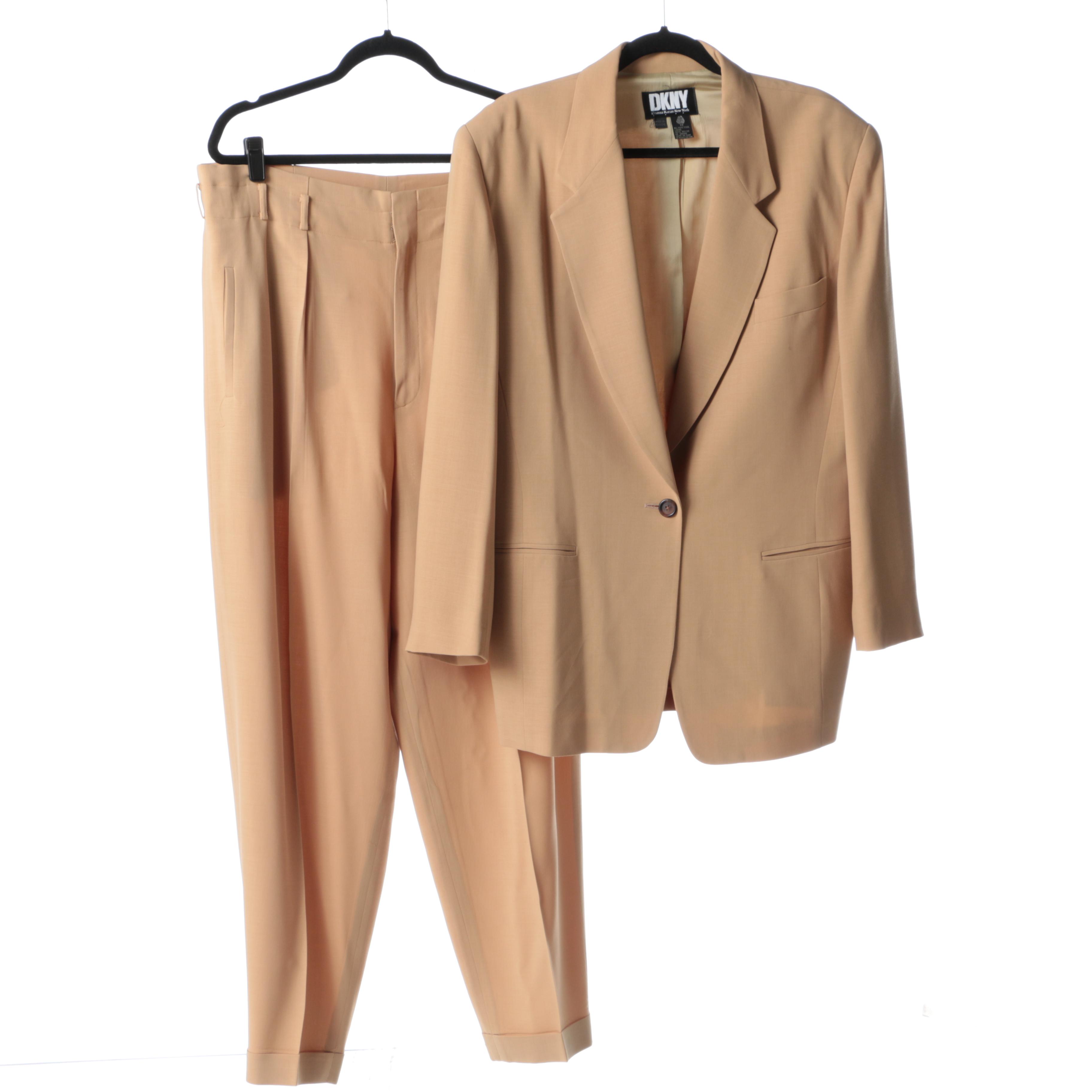 Vintage DKNY Donna Karan New York Wool Pant Suit