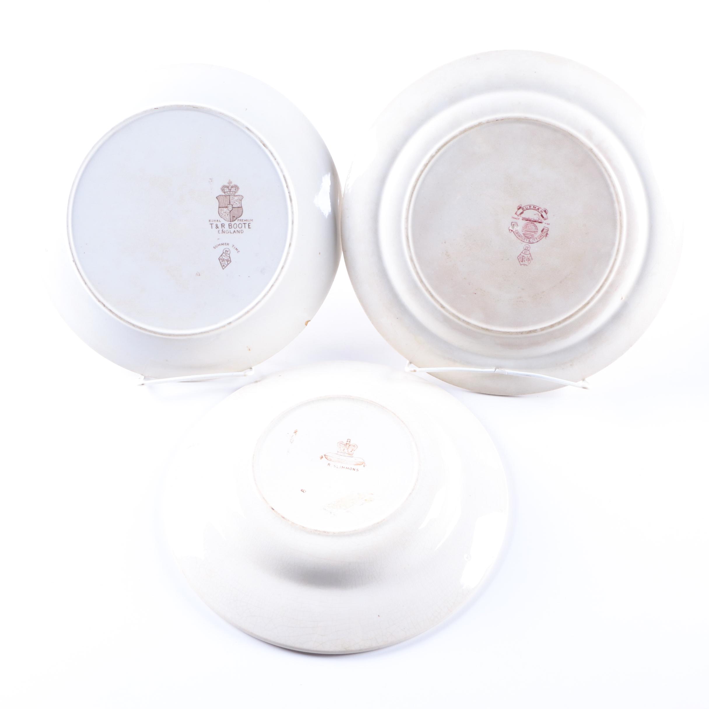 Antique English Ceramic Plates and Cups