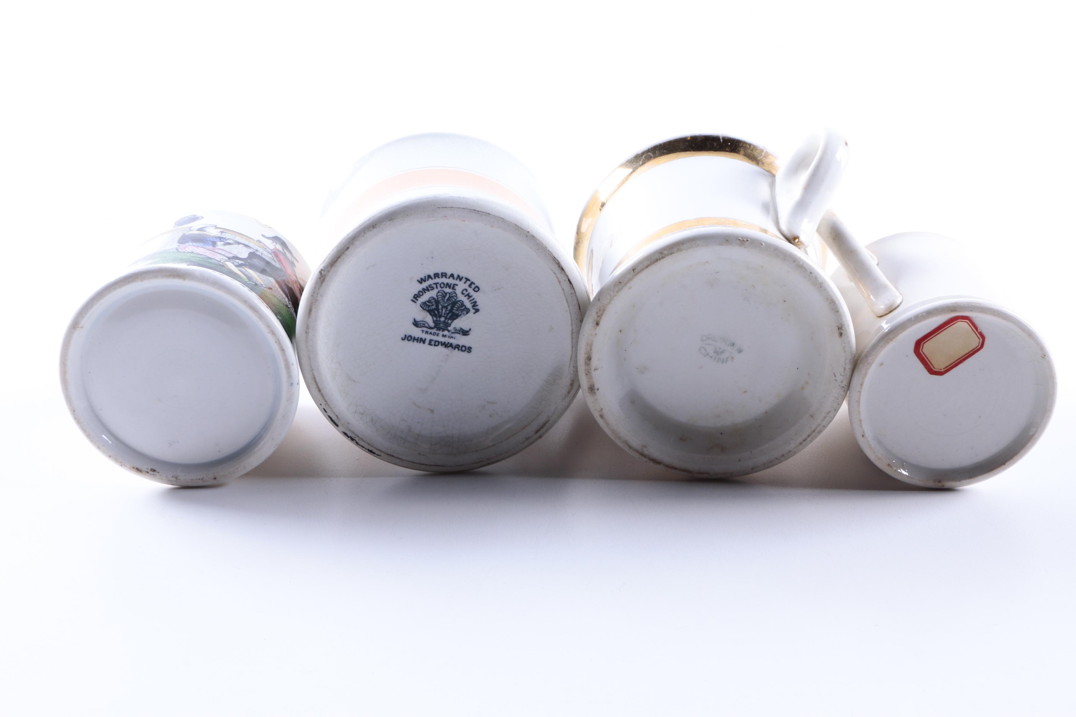 Antique English Ceramic Plates and Cups