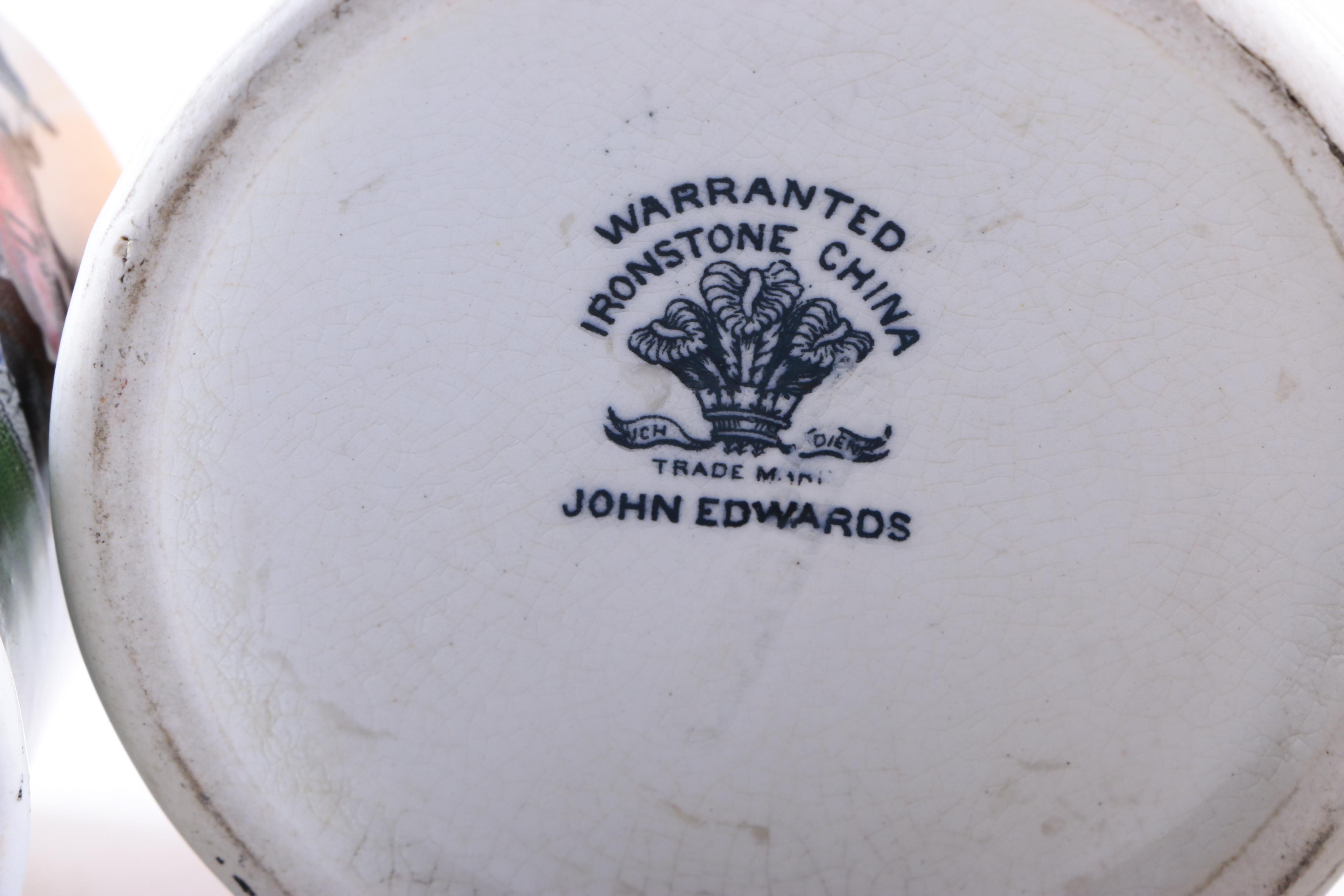 Antique English Ceramic Plates and Cups