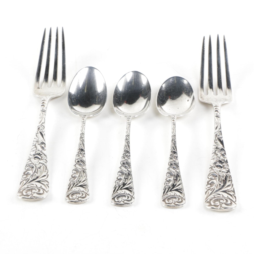 Wm. B. Durgin "Scroll" Sterling Silver Utensils