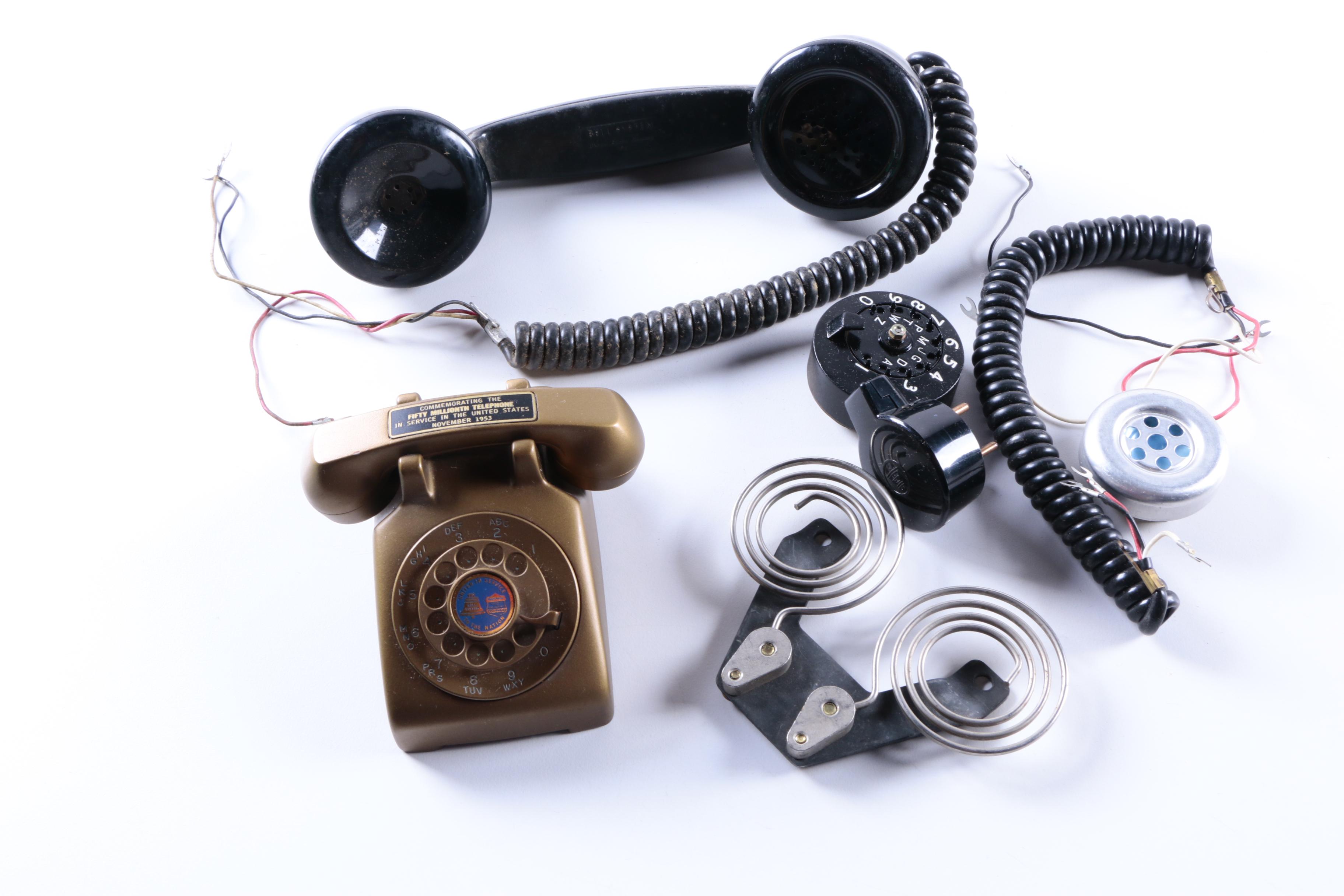 Commemorative Advertising Telephone with Assorted Telephone Parts