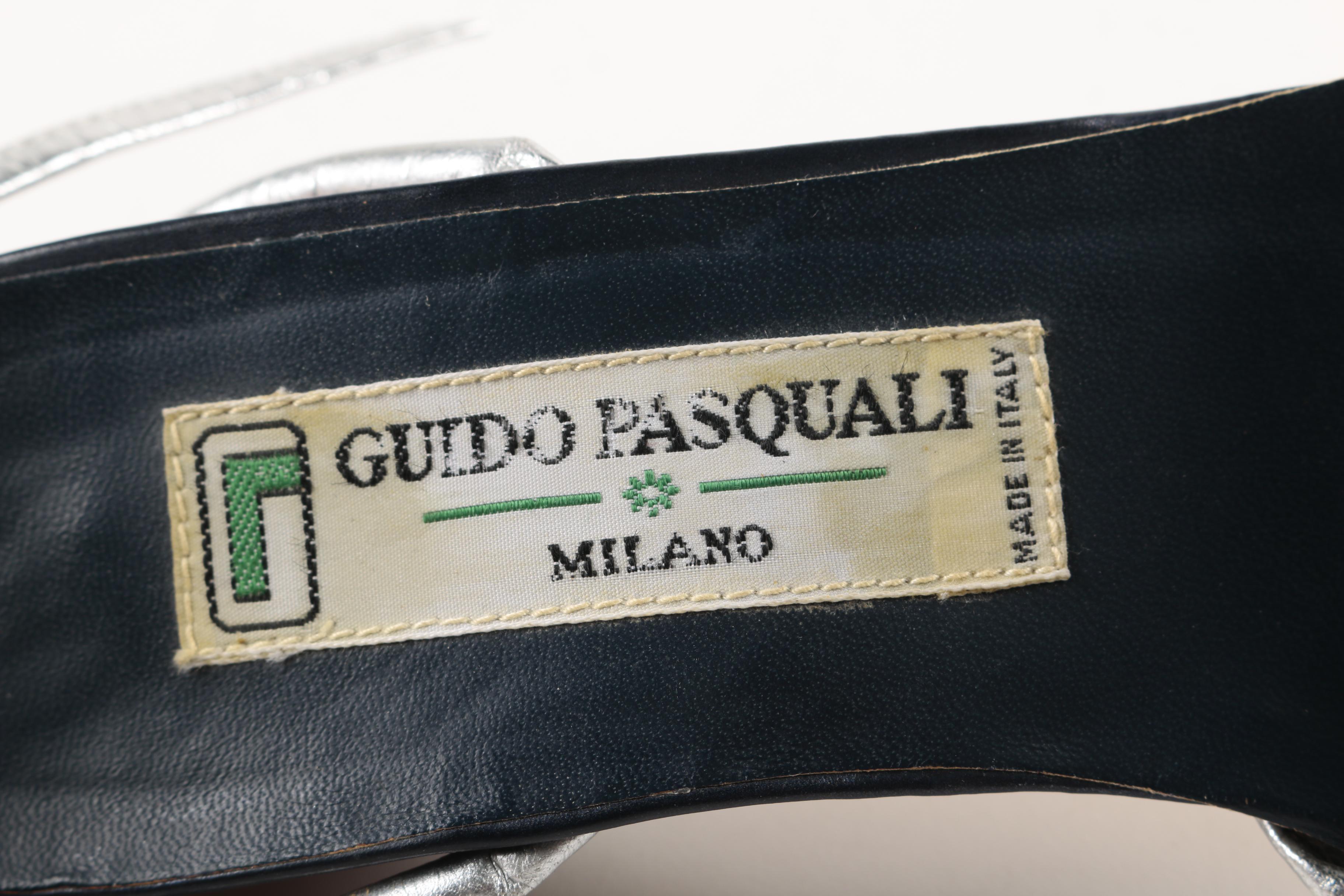 Women's Guido Pasquali Leather and Wood Mules