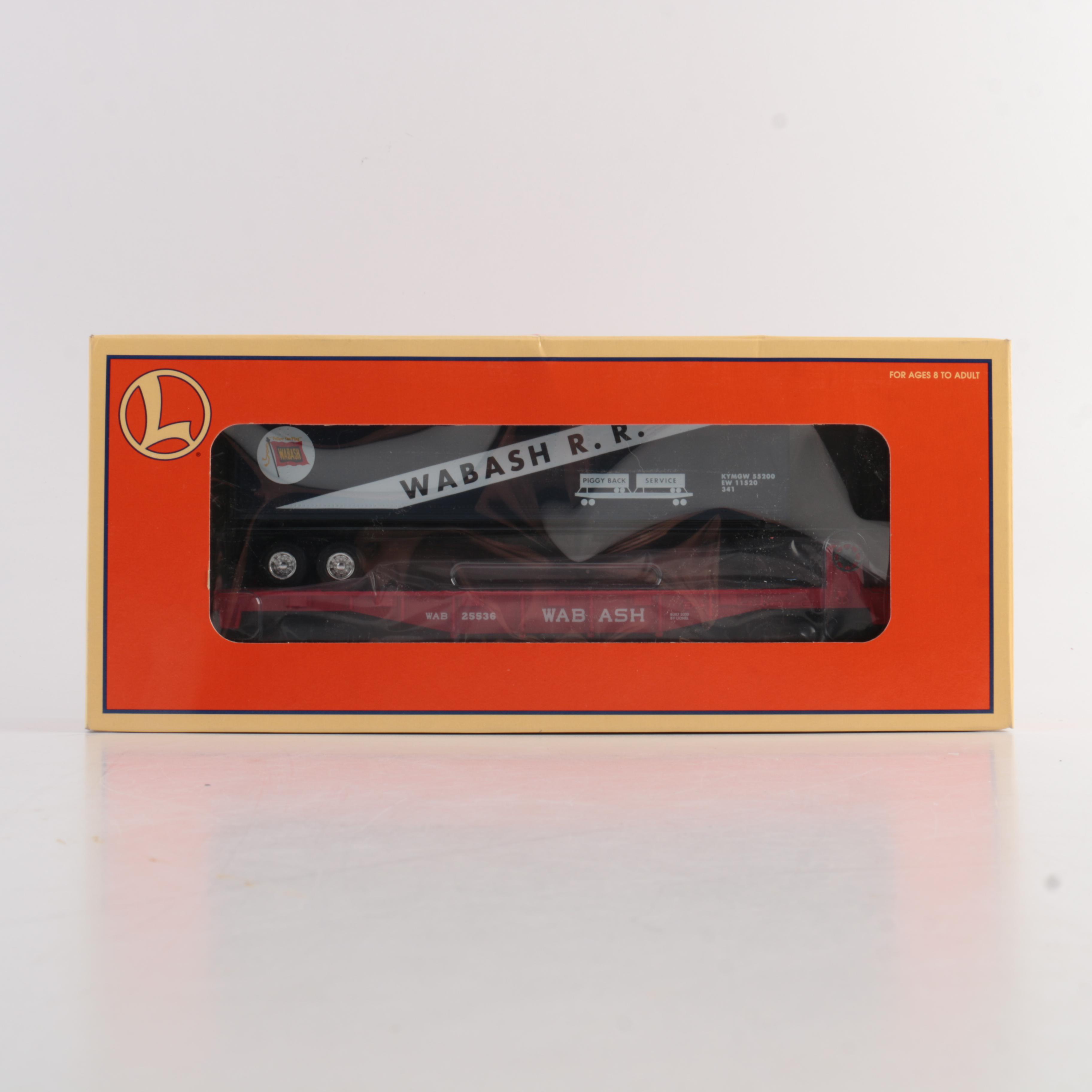 Lionel Wabash Flat Car With Trailer