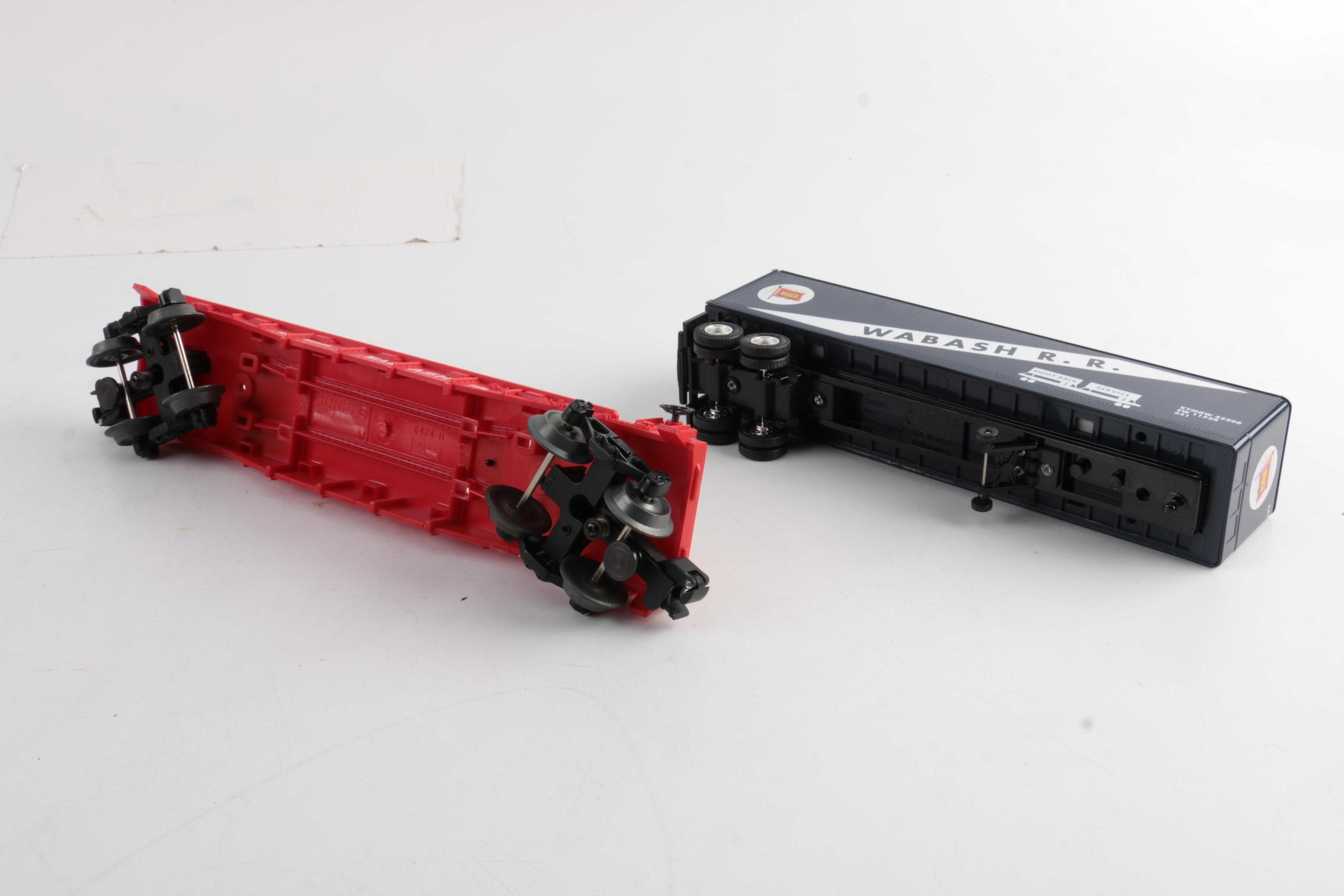 Lionel Wabash Flat Car With Trailer