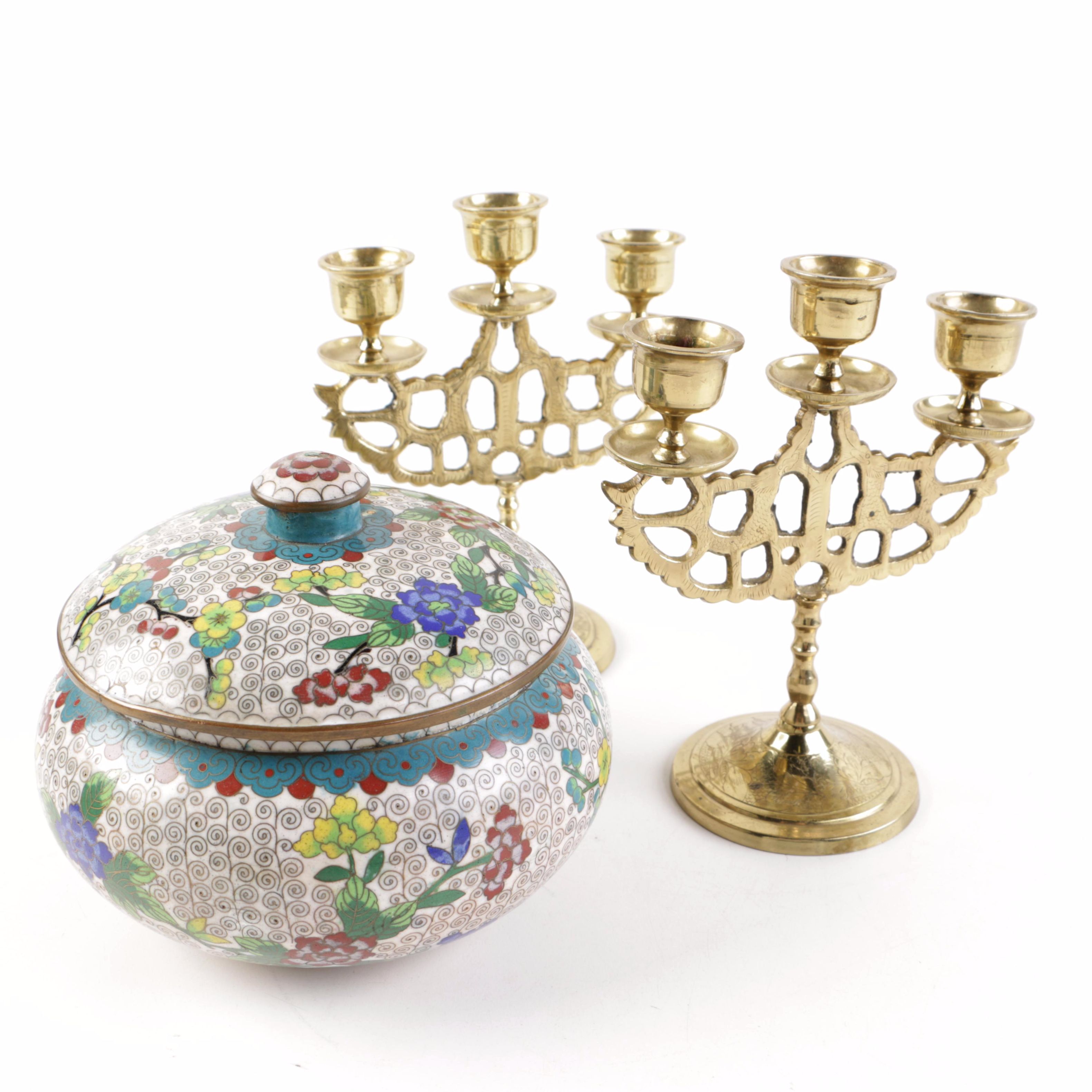 Three Brass Home Decor Items