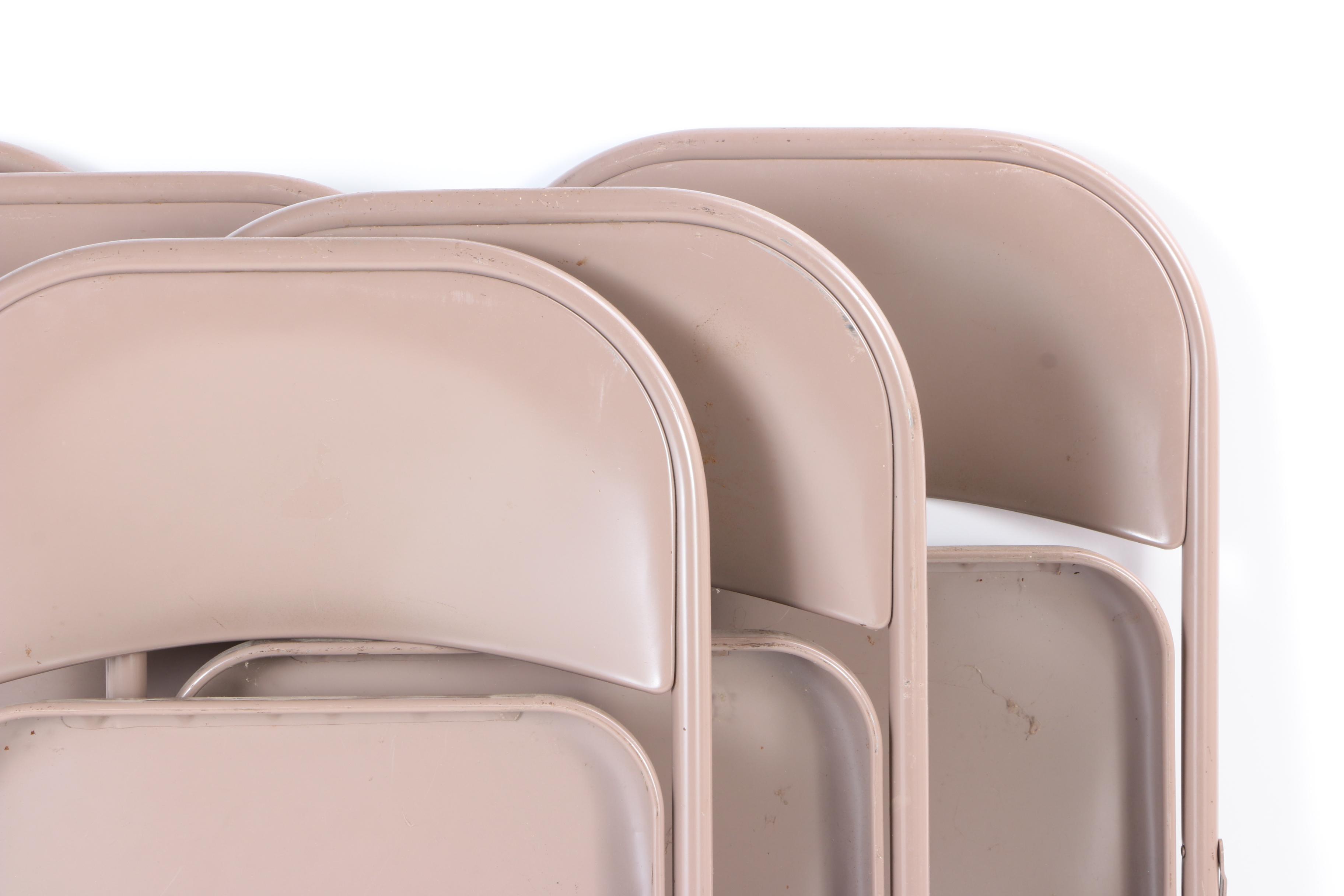 Six Metal Folding Chairs