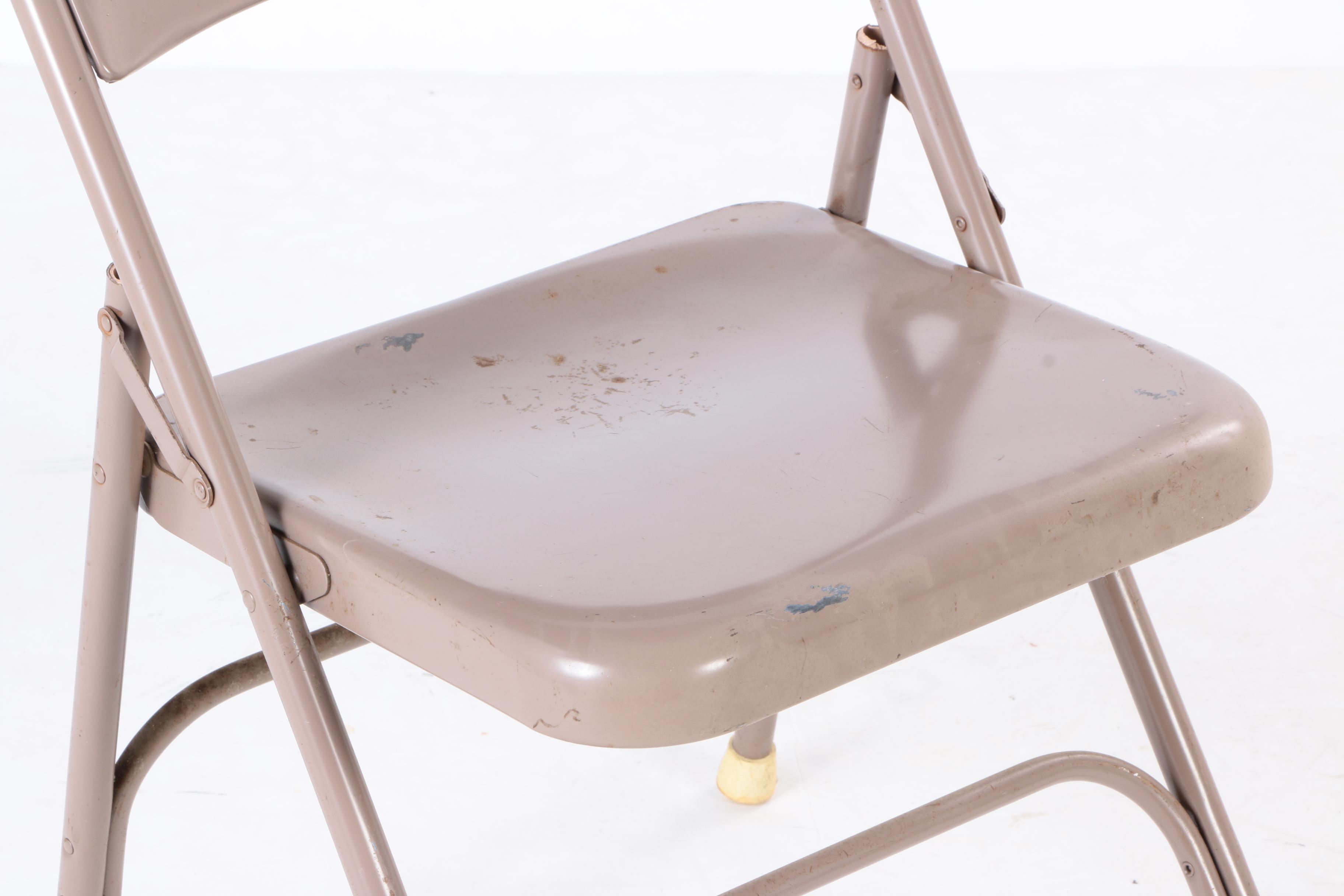 Six Metal Folding Chairs