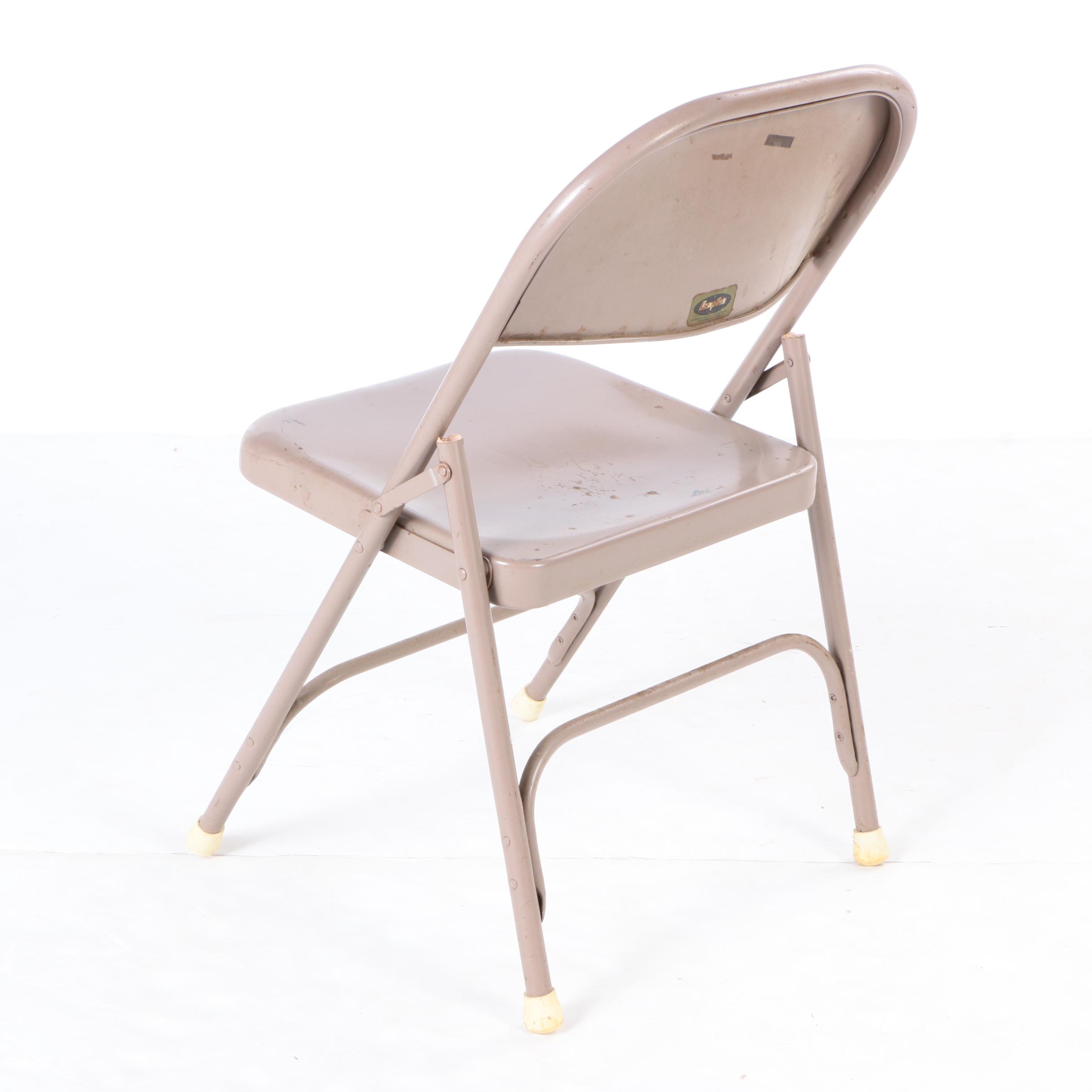 Six Metal Folding Chairs