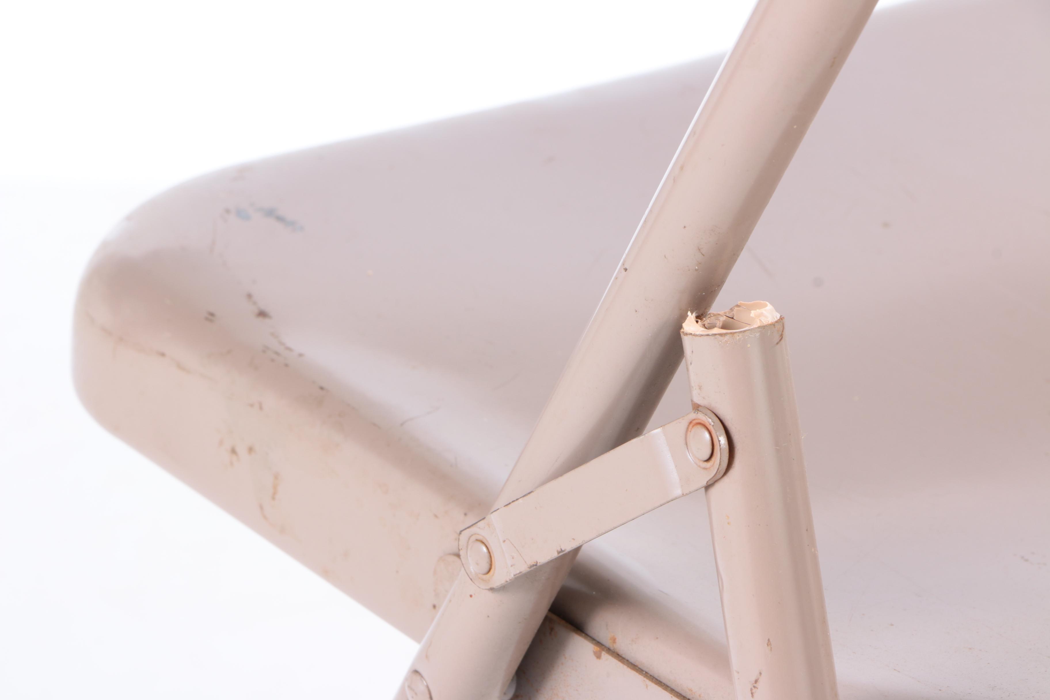 Six Metal Folding Chairs