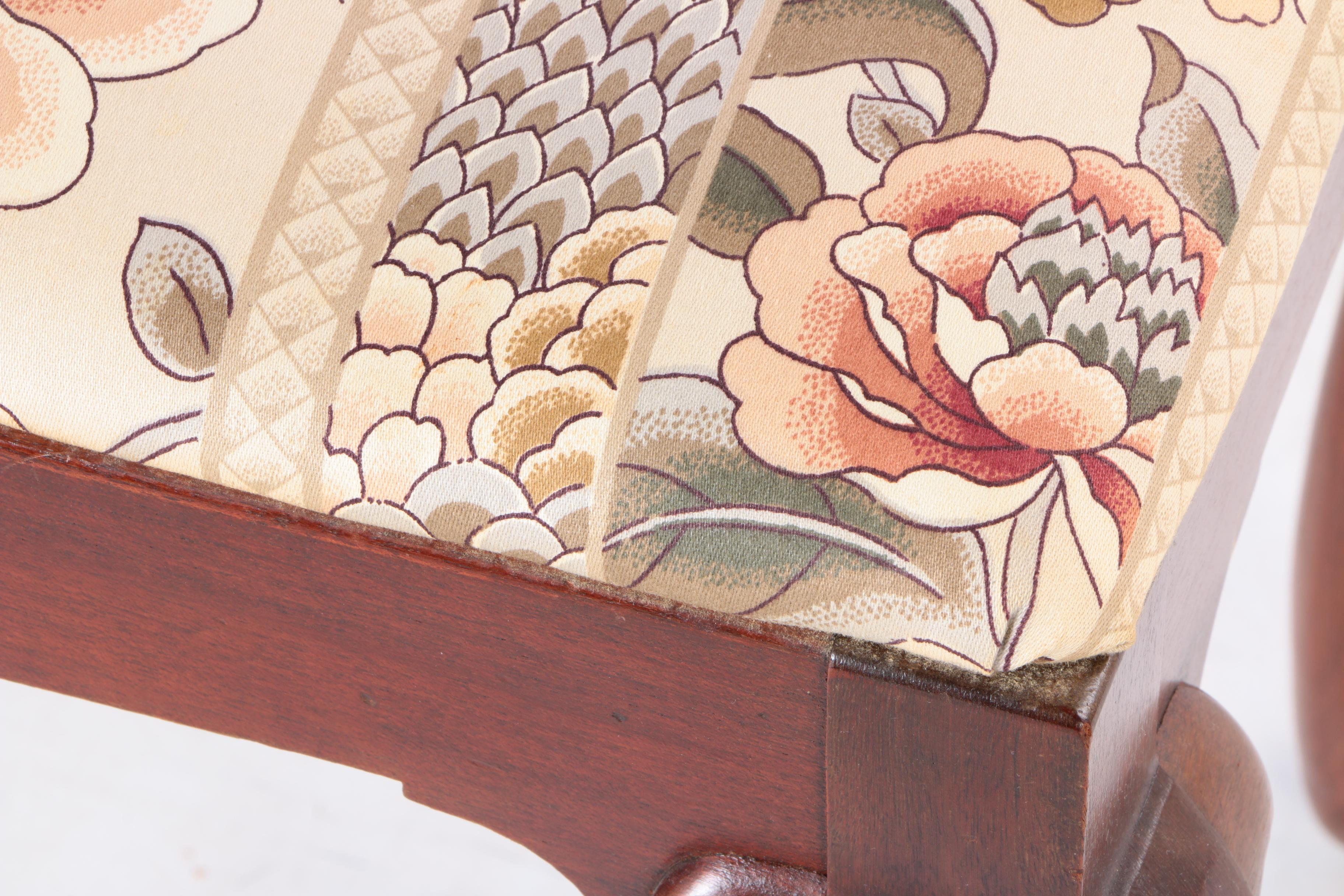 Queen Anne Style Mahogany Stool by Kling