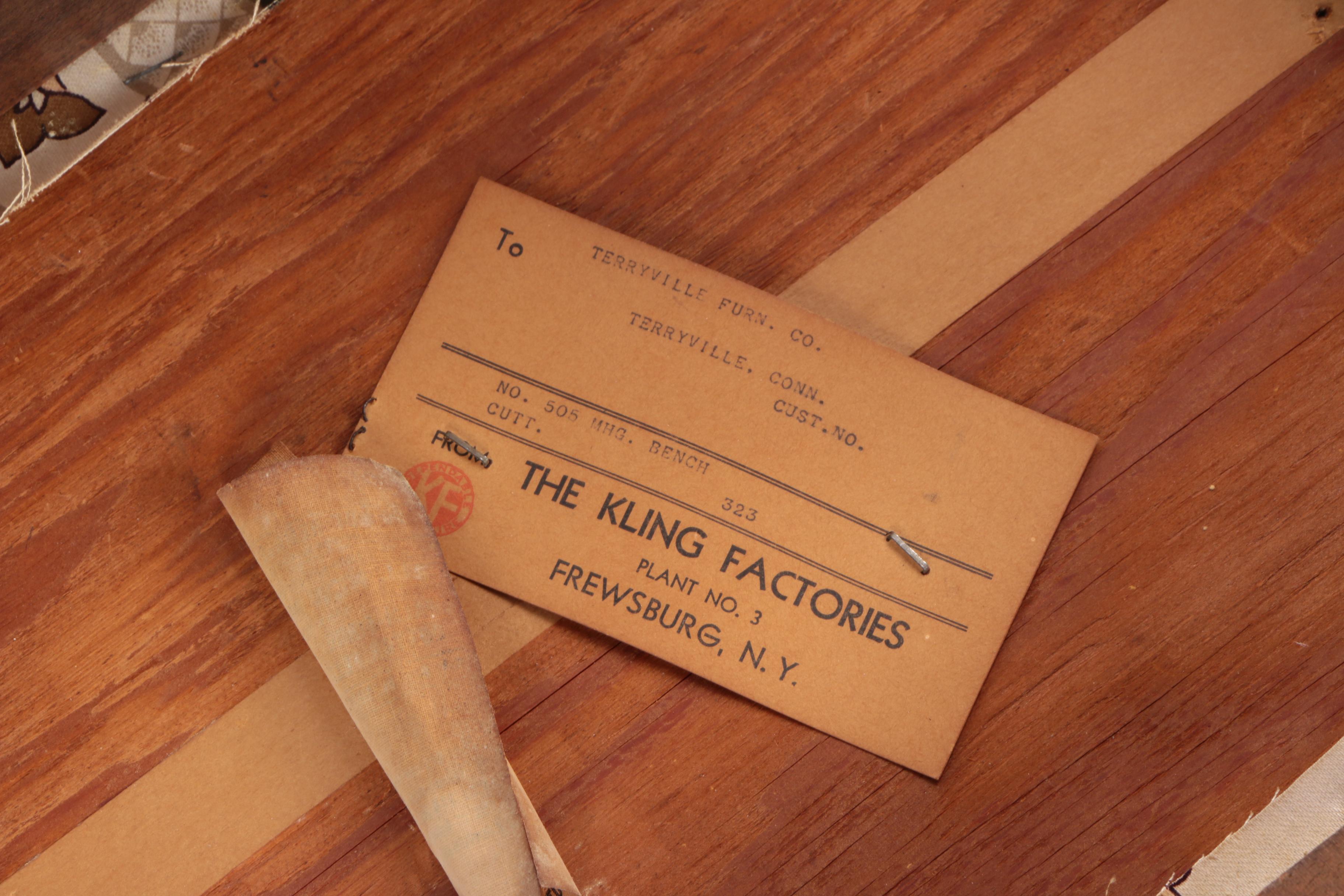 Queen Anne Style Mahogany Stool by Kling