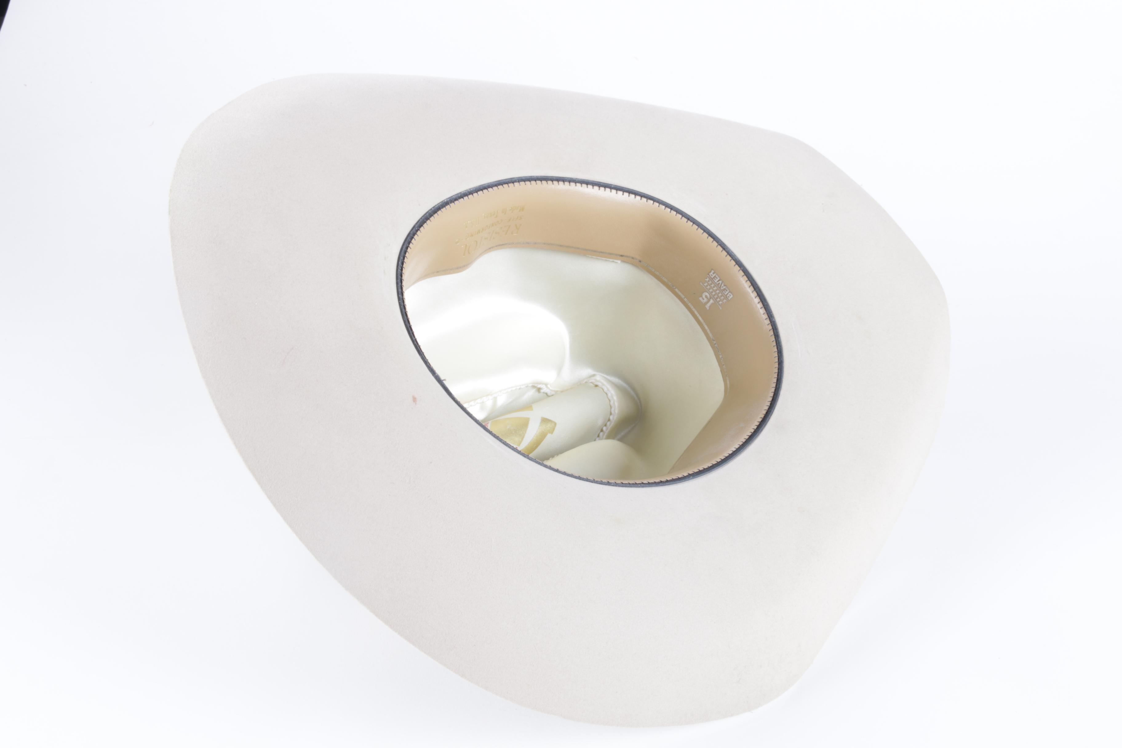 Women's Resistol 15X Beaver Felt Cowboy Hat with Hard Case