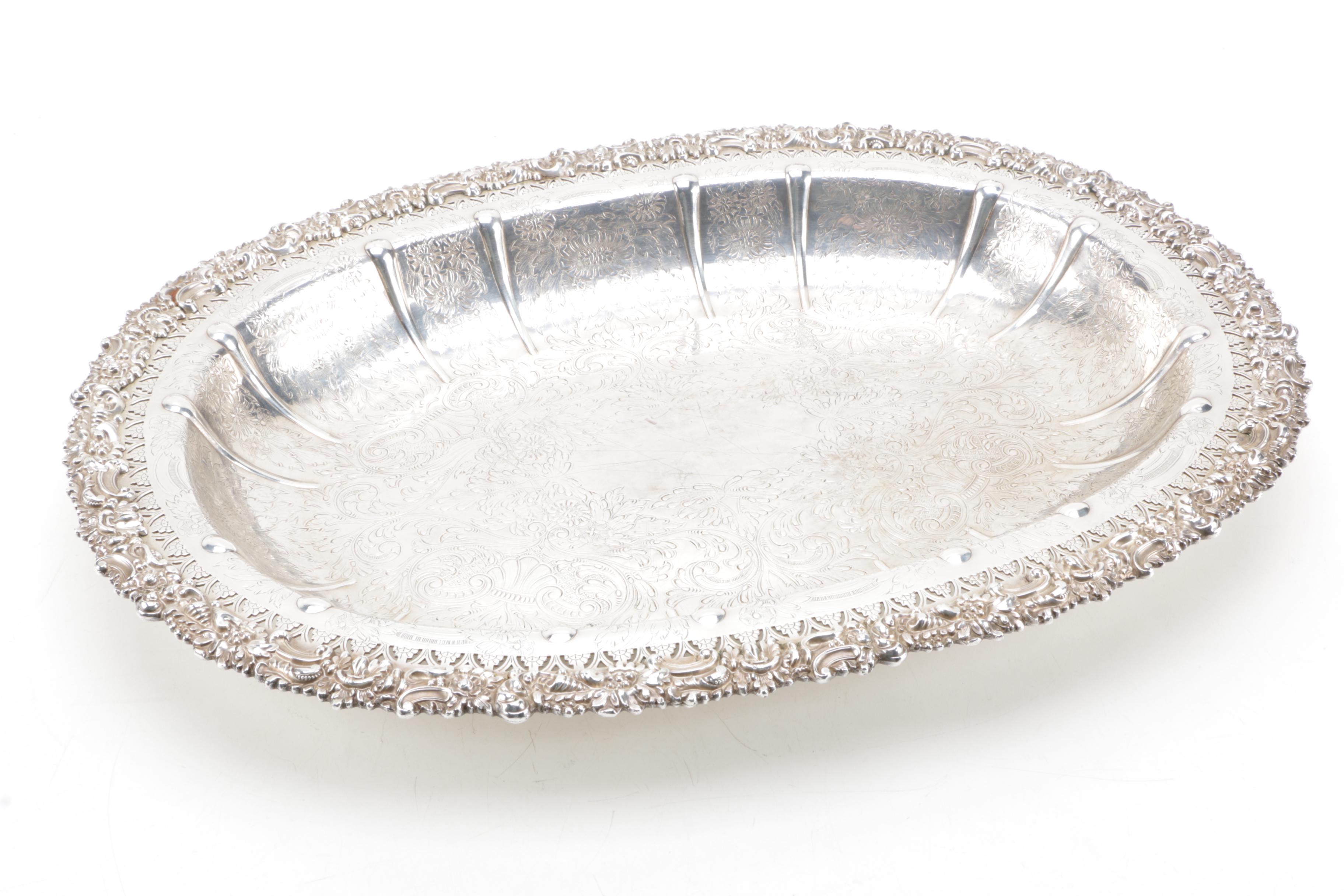 English Ellis-Barker Silver Co. Silver Plate Platter