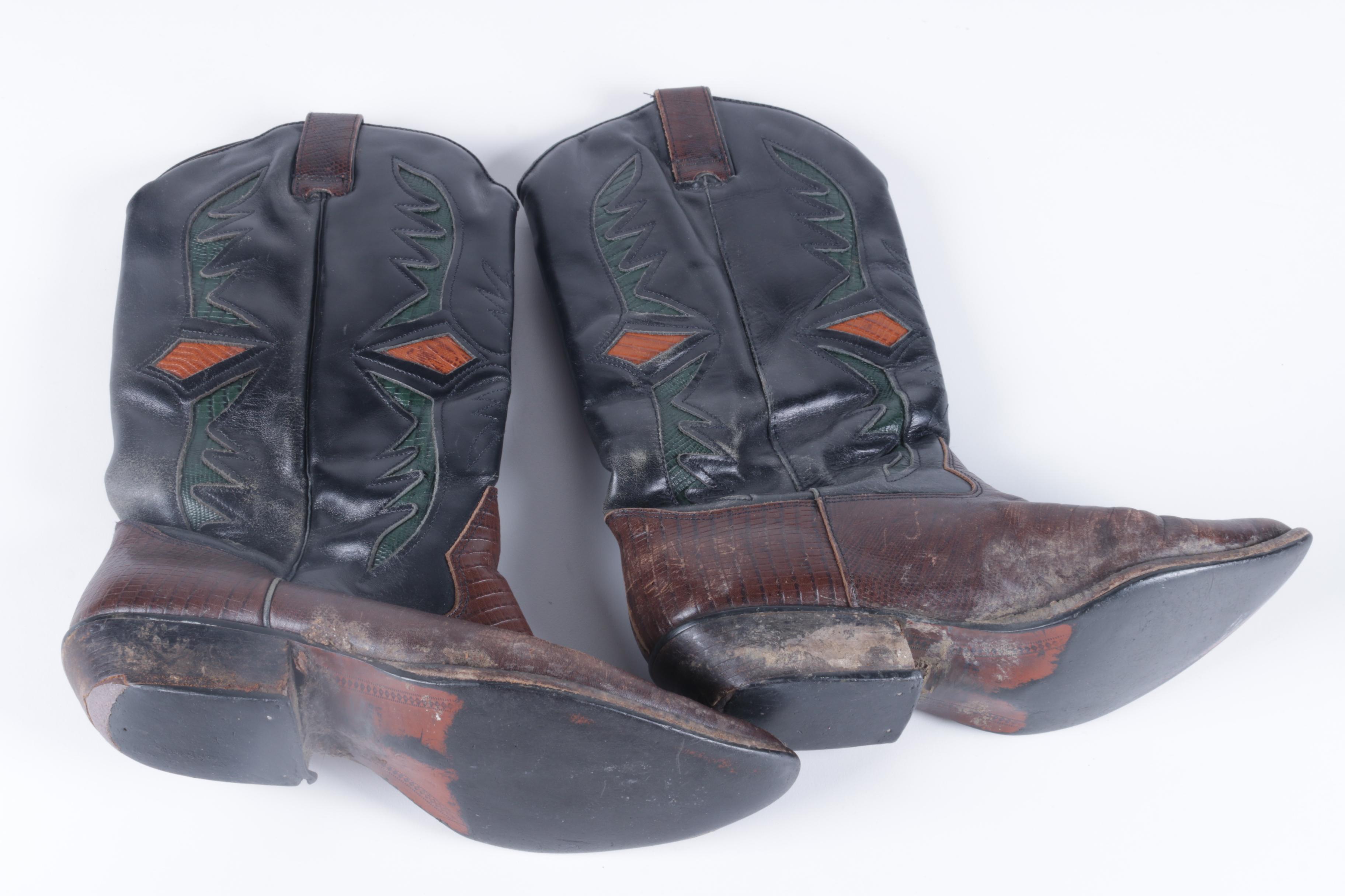 Women's Black and Brown Western Boots