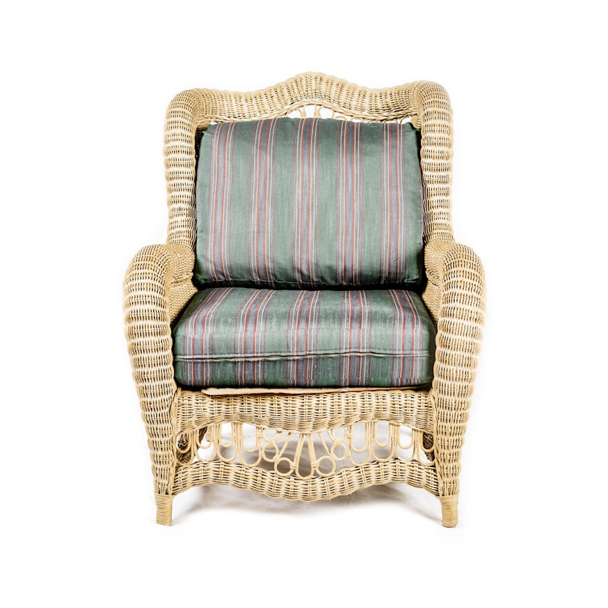 Woven Wicker Lounge Chair