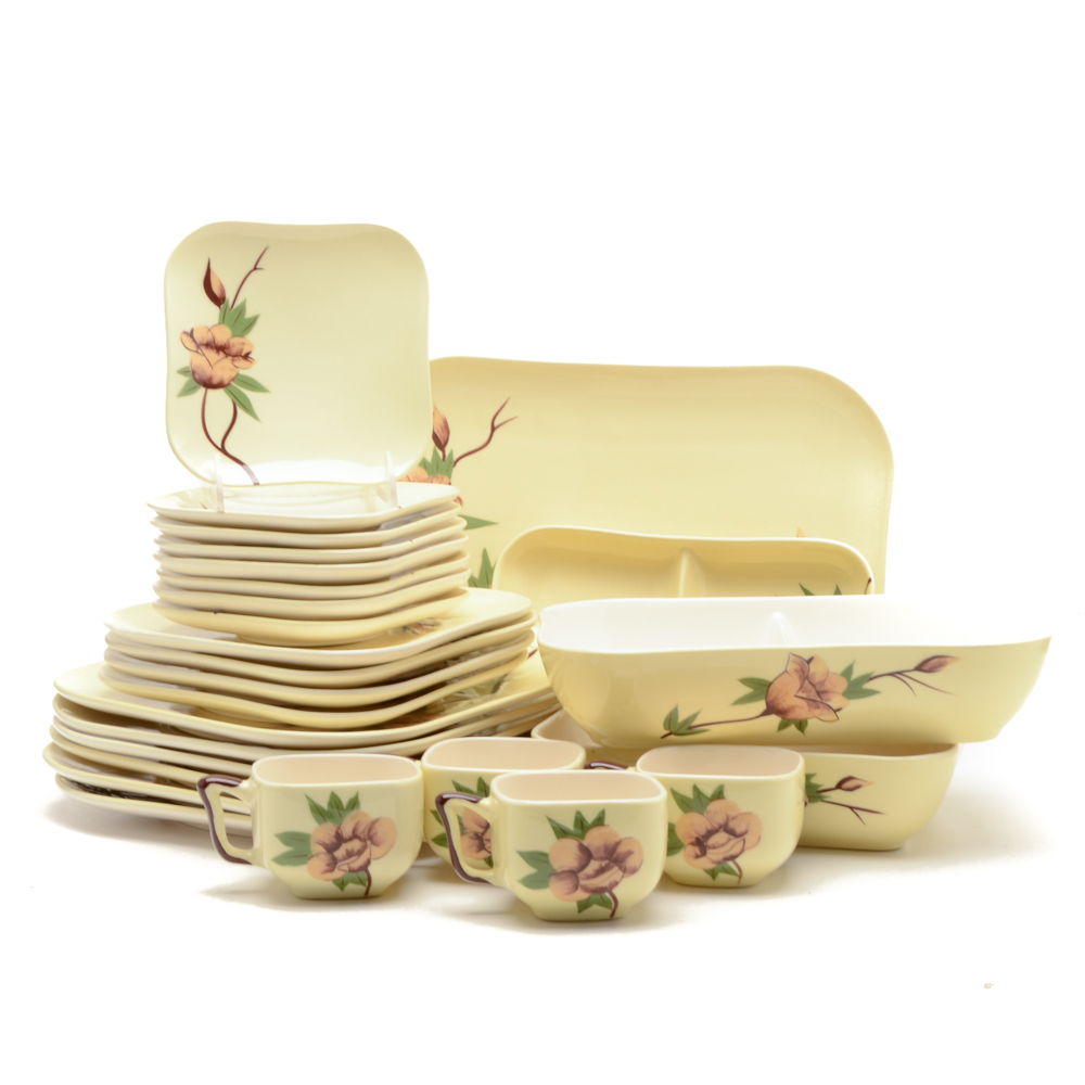 Weil Ware "Rose Yellow" Dinnerware