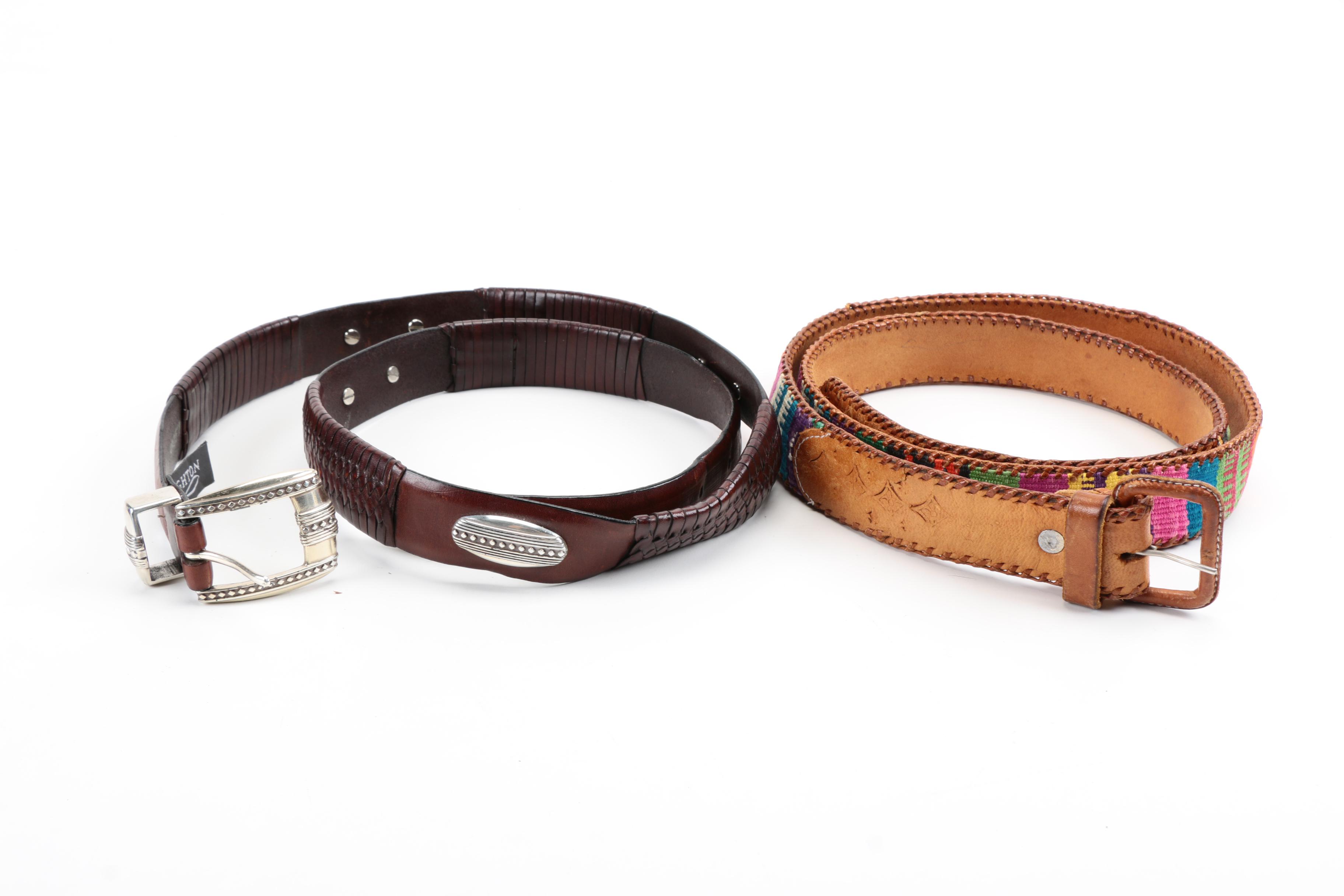 Men's Belts Including Brighton and Jos. A. Bank