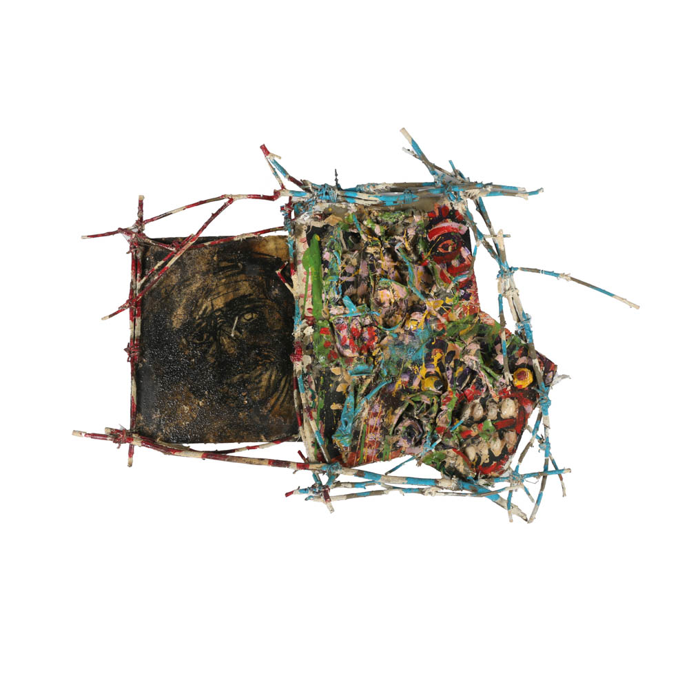 Frank Kowing Mixed Media Sculpture "Jeff and His Psyche"