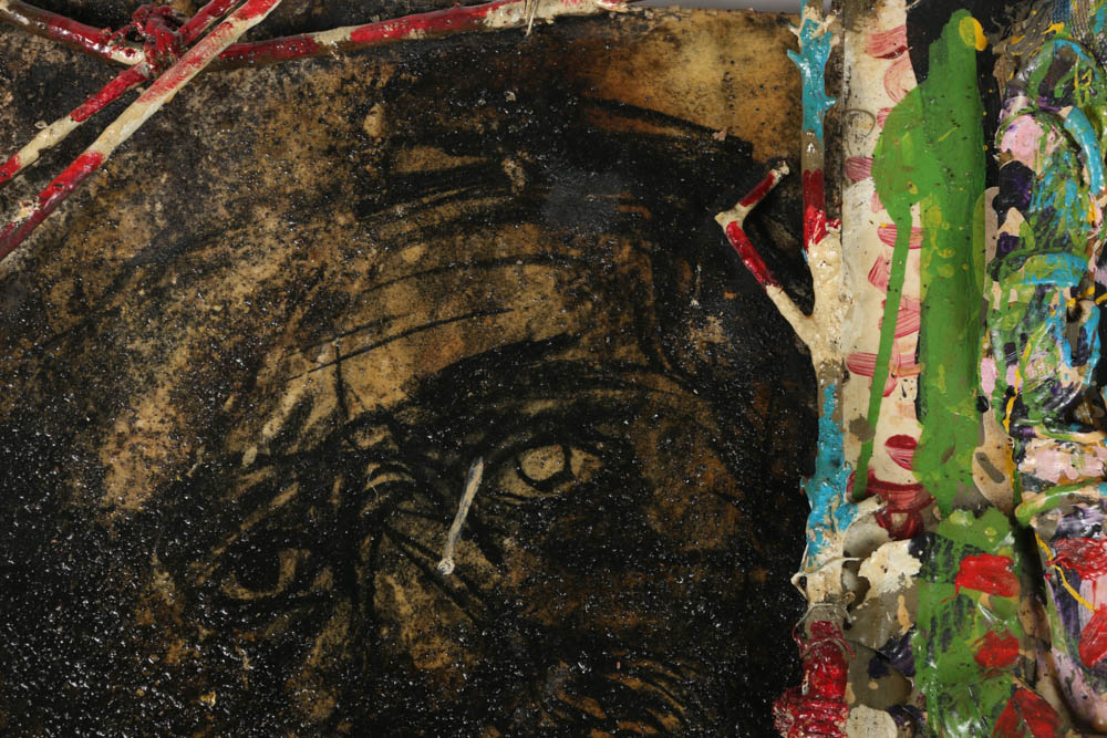 Frank Kowing Mixed Media Sculpture "Jeff and His Psyche"