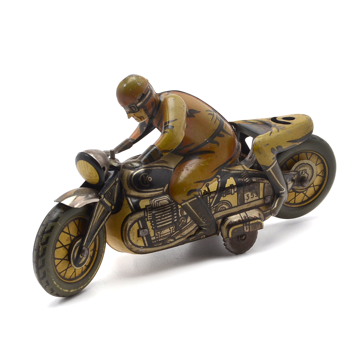 Vintage German Tin Toy Motorcycle