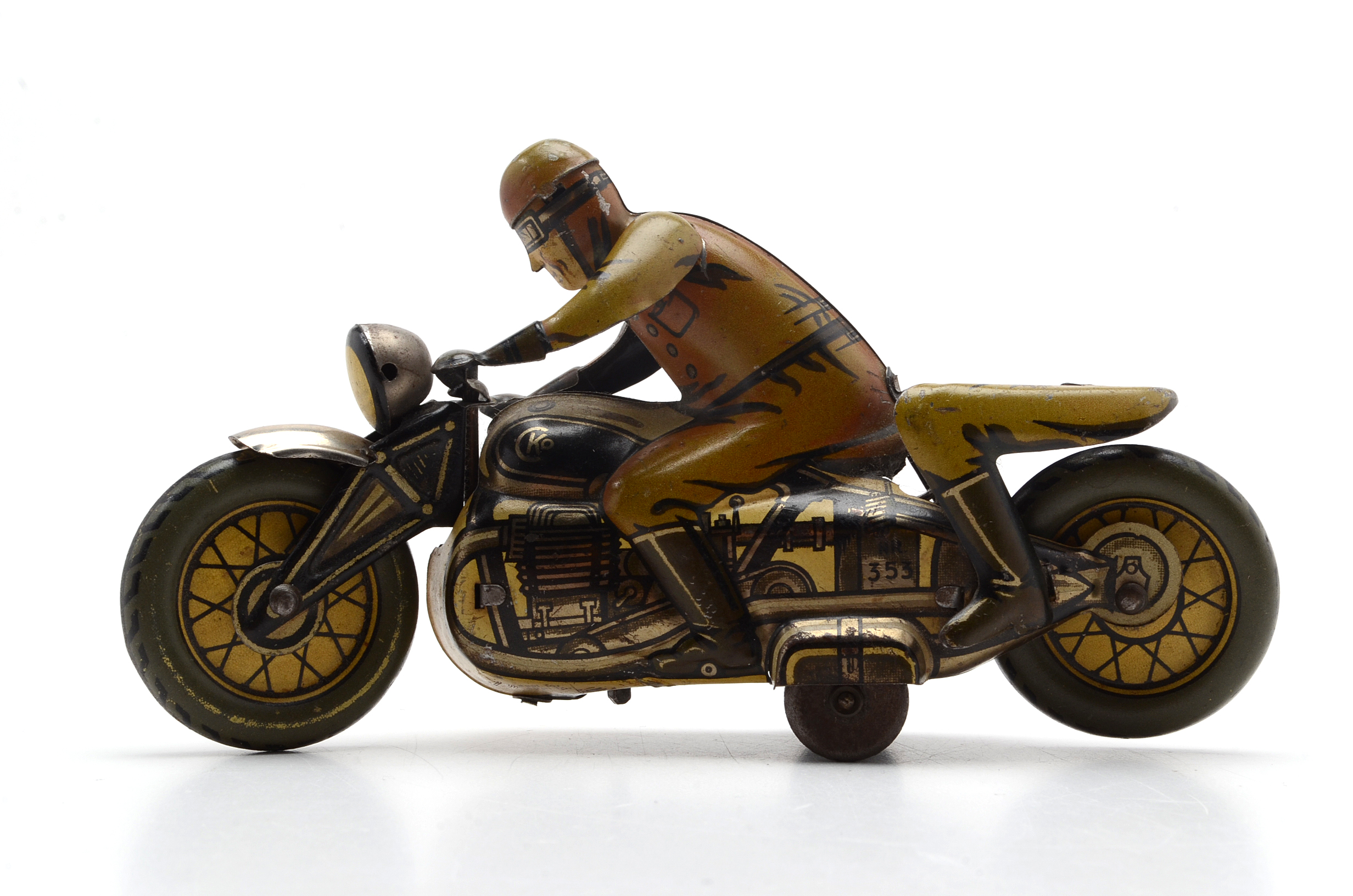 Vintage German Tin Toy Motorcycle