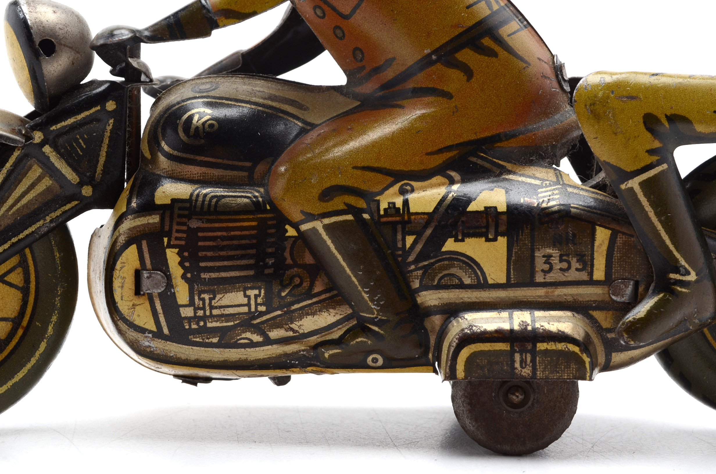 Vintage German Tin Toy Motorcycle