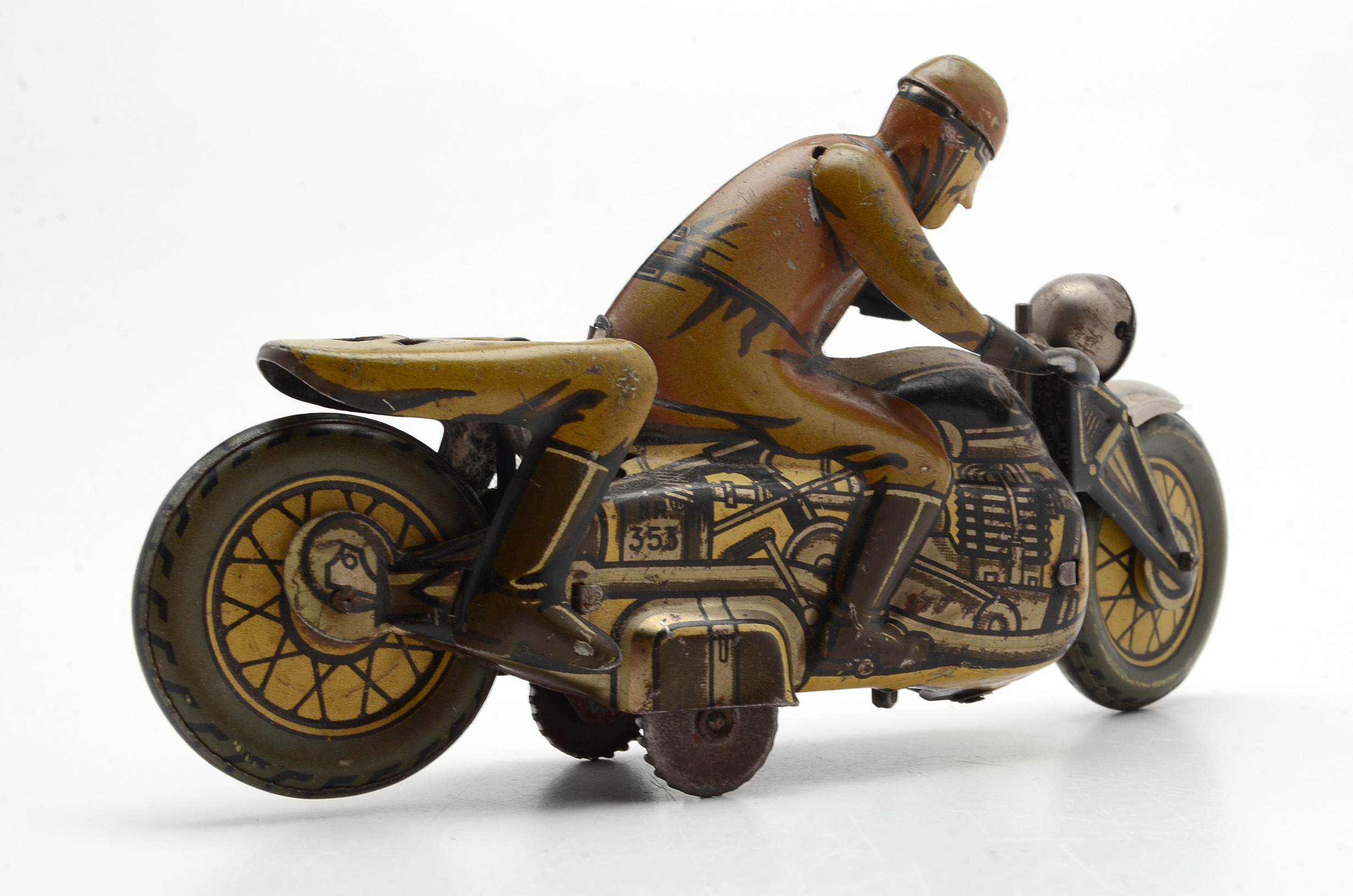 Vintage German Tin Toy Motorcycle