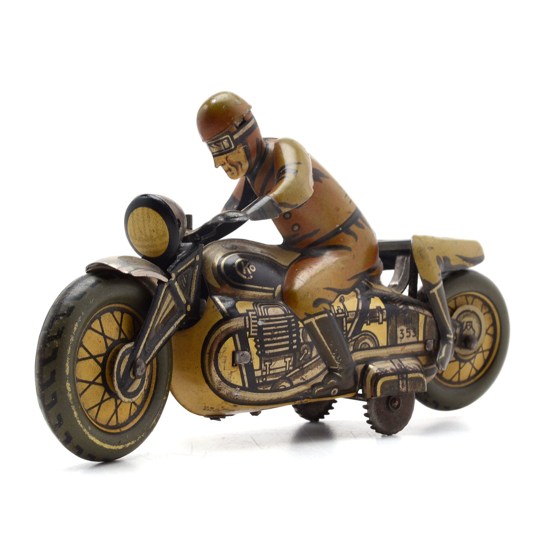 Vintage German Tin Toy Motorcycle