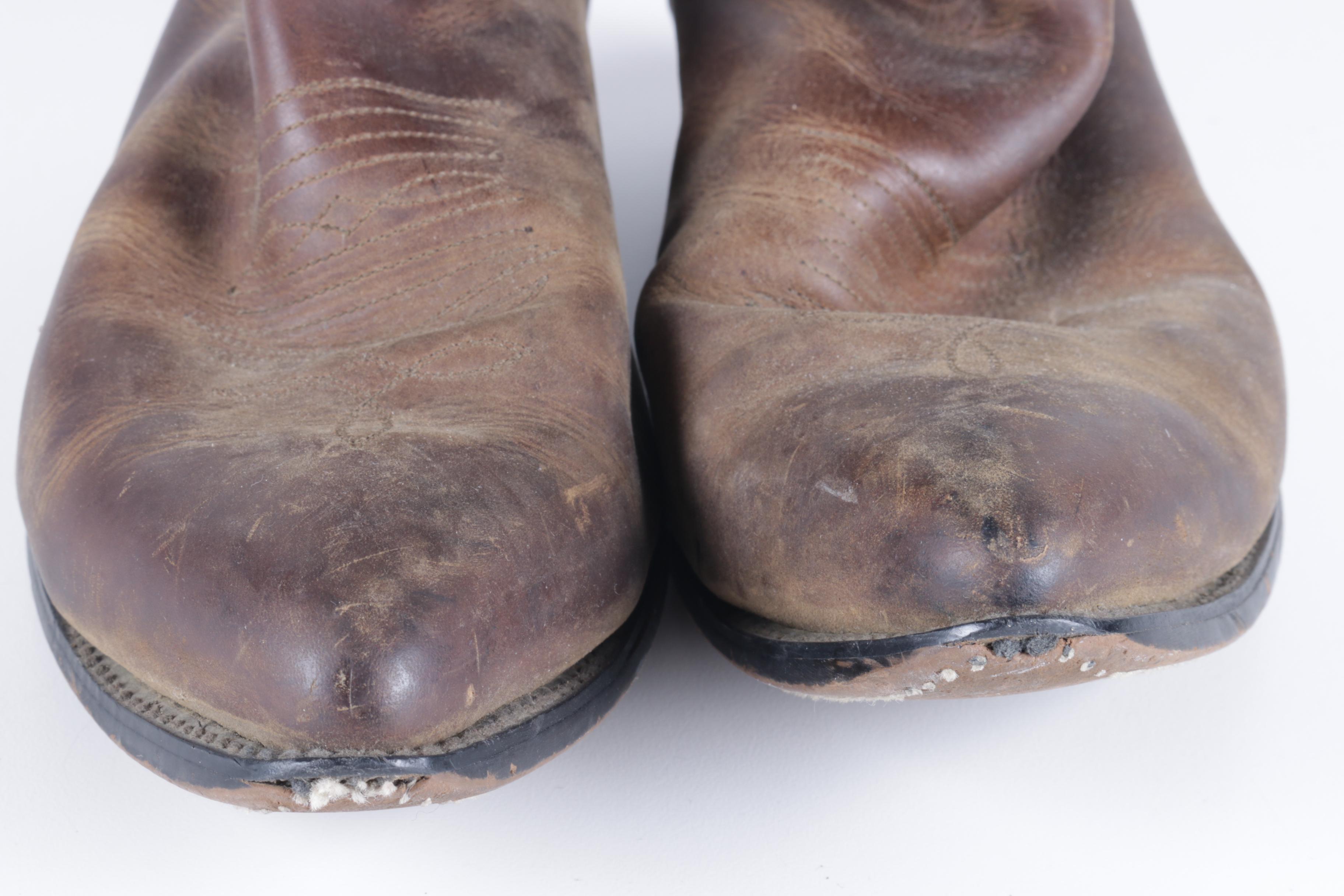 Men's Brown Leather Cowboy Boots