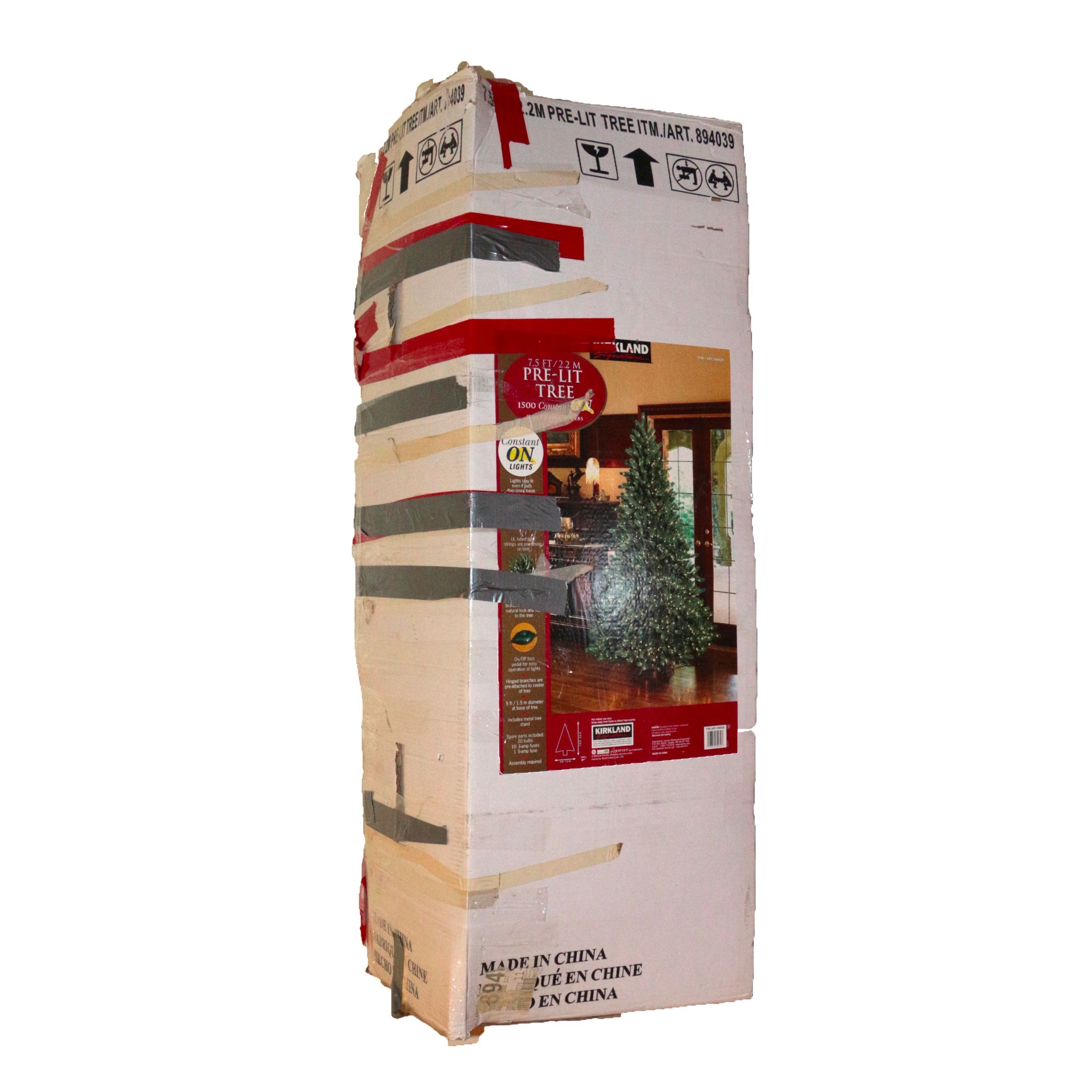 7.5' Artificial Pre-Lit Christmas Tree by Kirkland