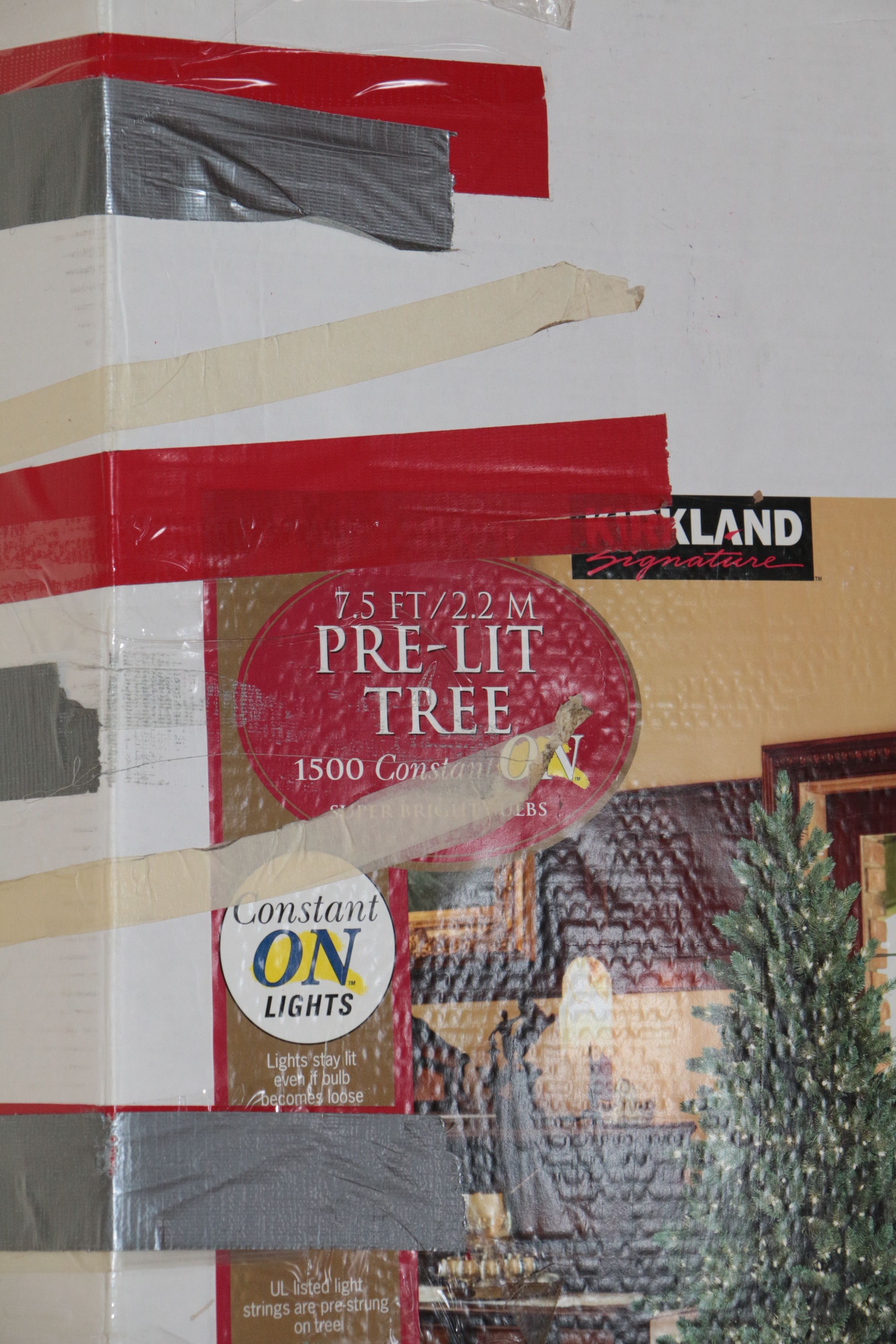 7.5' Artificial Pre-Lit Christmas Tree by Kirkland