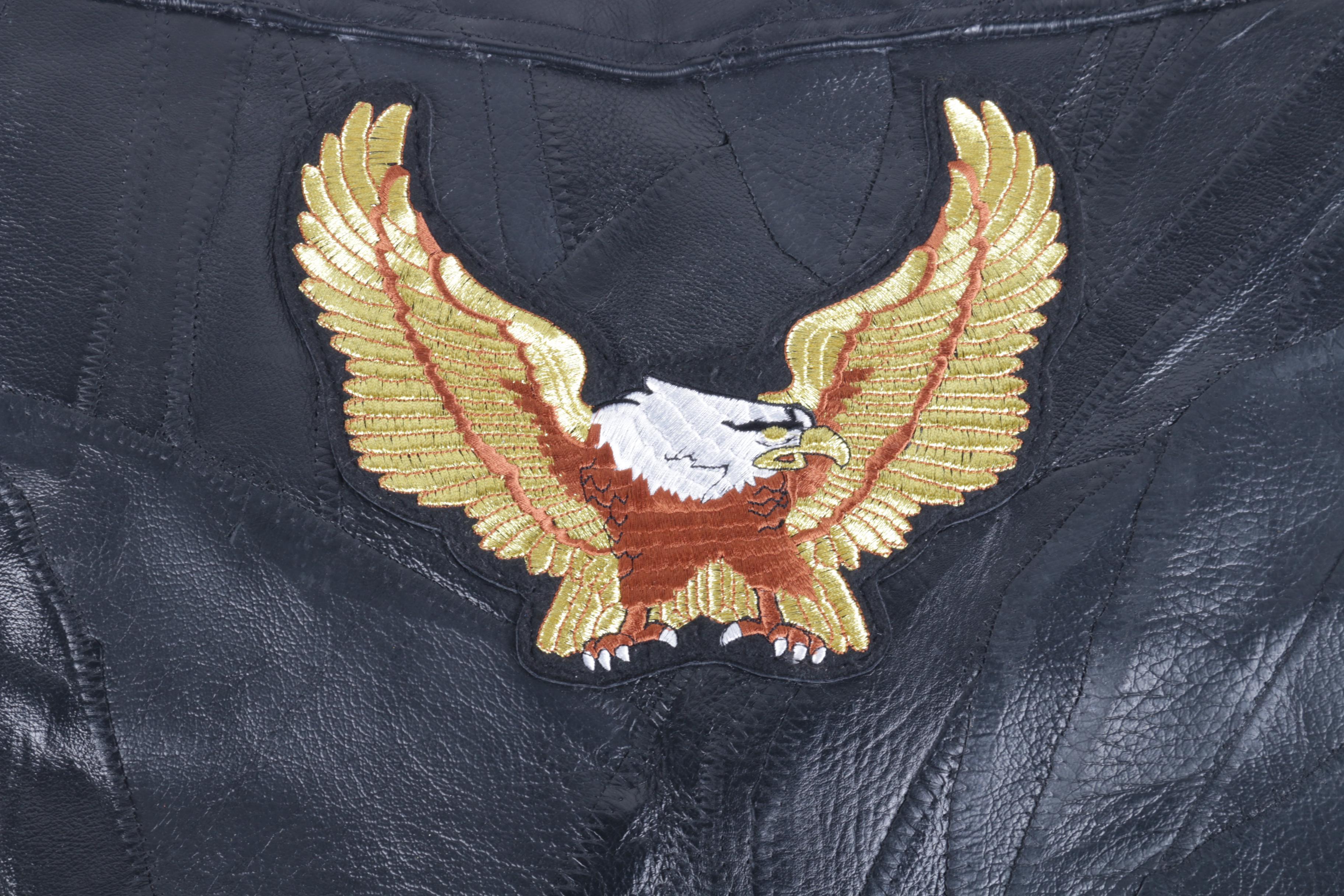 Men's Black Leather Vest