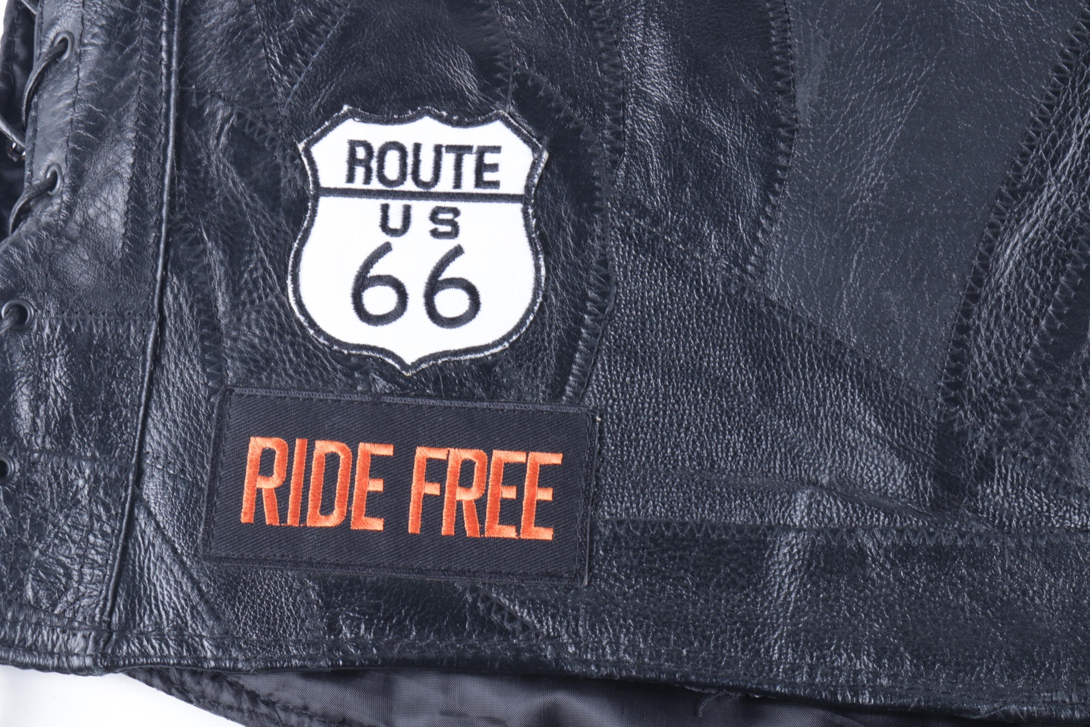 Men's Black Leather Vest