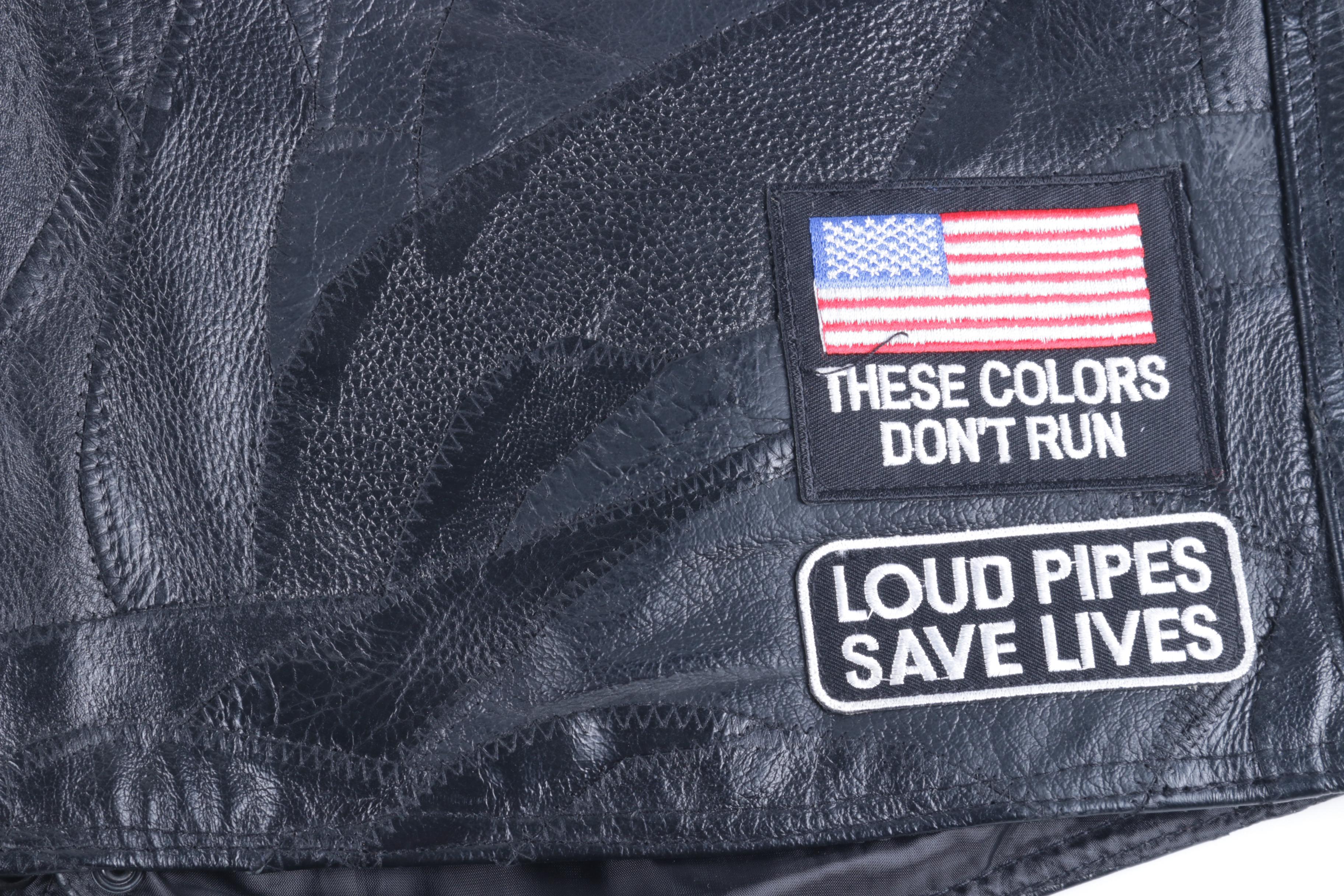 Men's Black Leather Vest