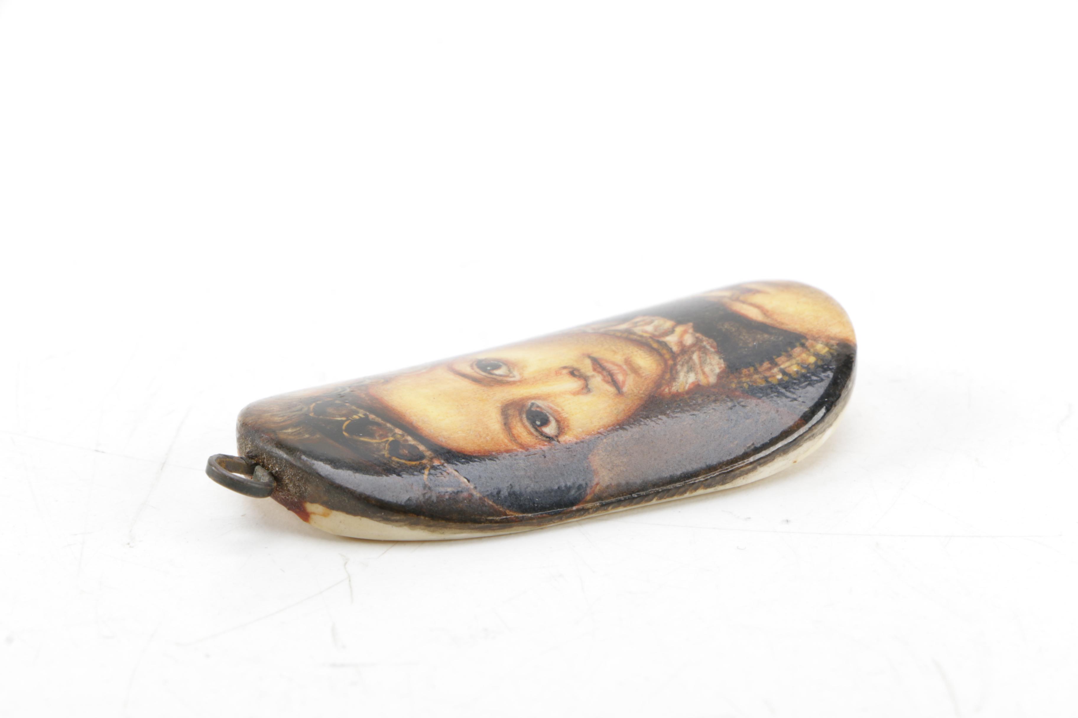 Hand-Painted Portrait Pendant