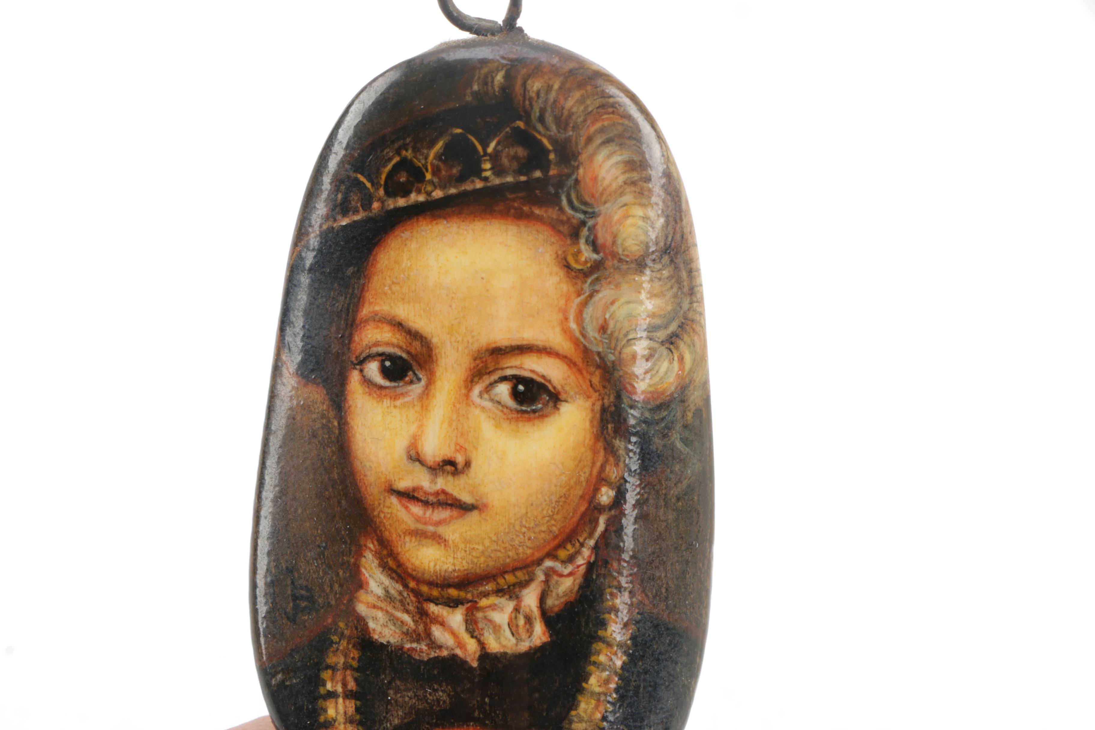 Hand-Painted Portrait Pendant
