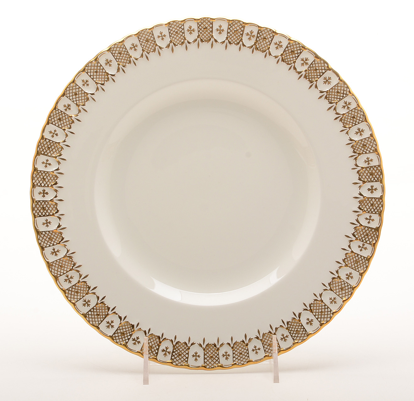 Royal Crown Derby "Heraldic Gold" China Service For Twelve