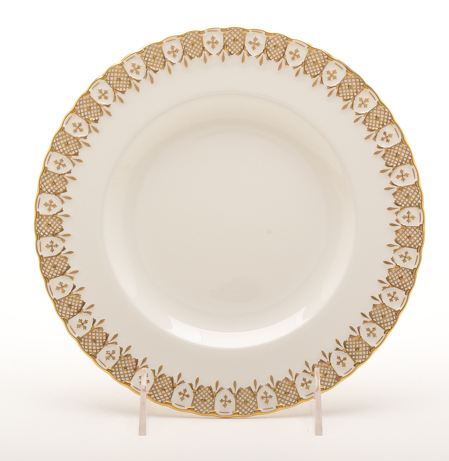 Royal Crown Derby "Heraldic Gold" China Service For Twelve