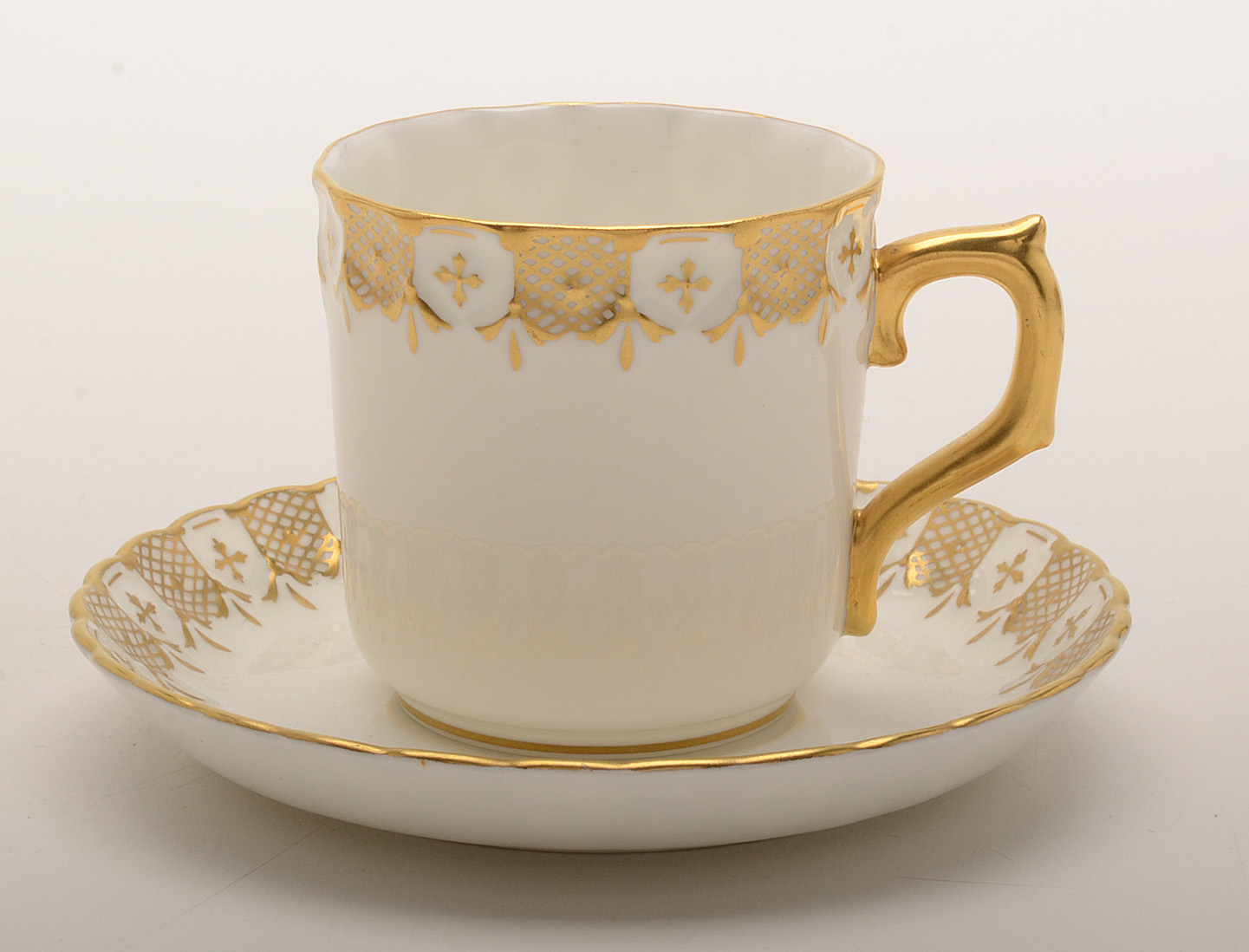 Royal Crown Derby "Heraldic Gold" China Service For Twelve