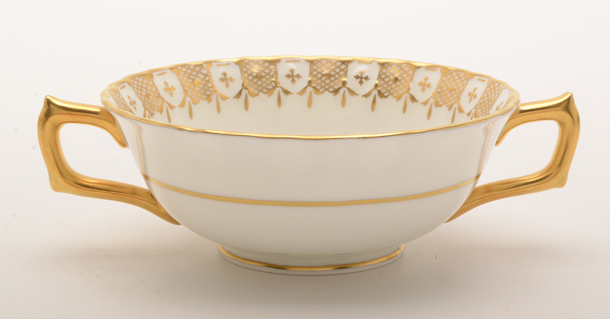 Royal Crown Derby "Heraldic Gold" China Service For Twelve