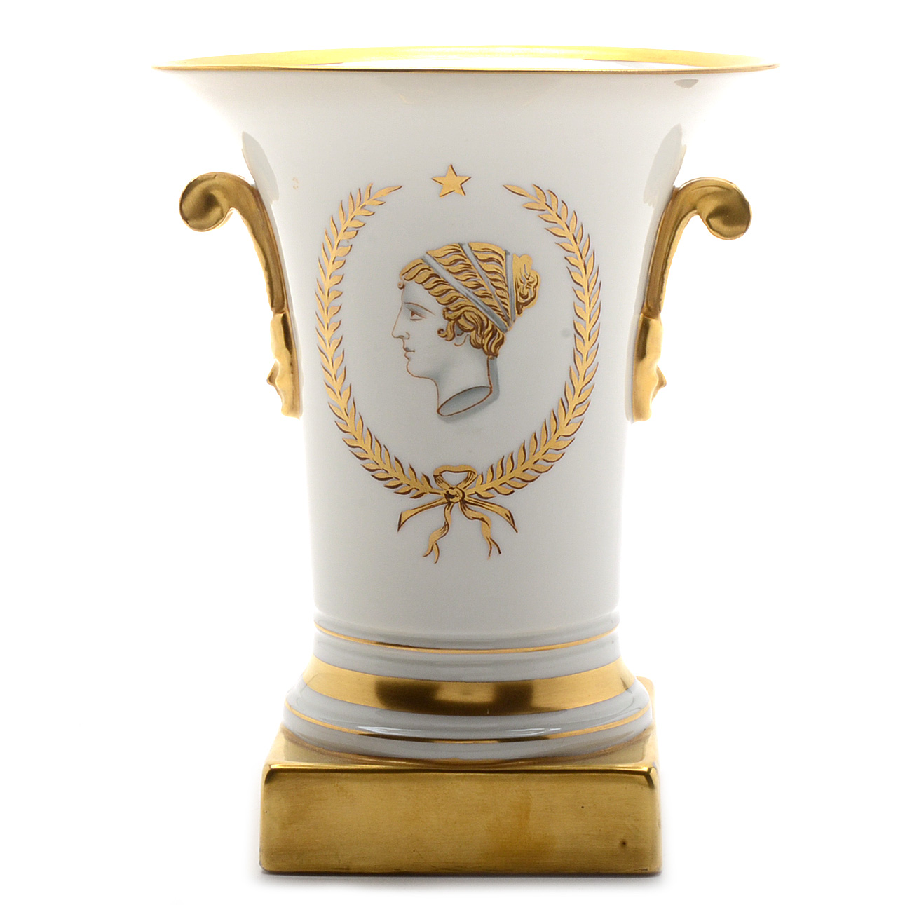 Porcelain Pedestal Vase by Vista Alegre